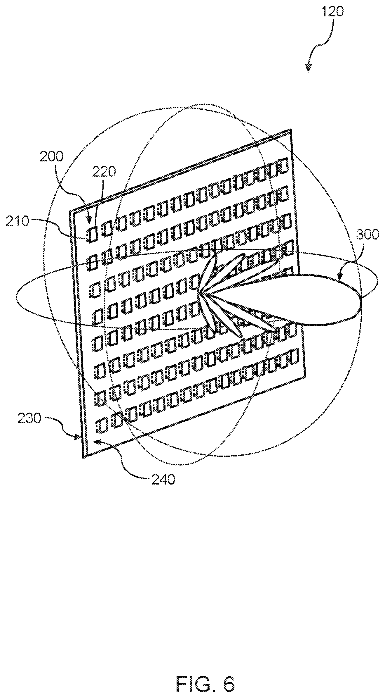 Patent US12308532 Figure 6 – Wideband phased array antenna for millimeter wave communications