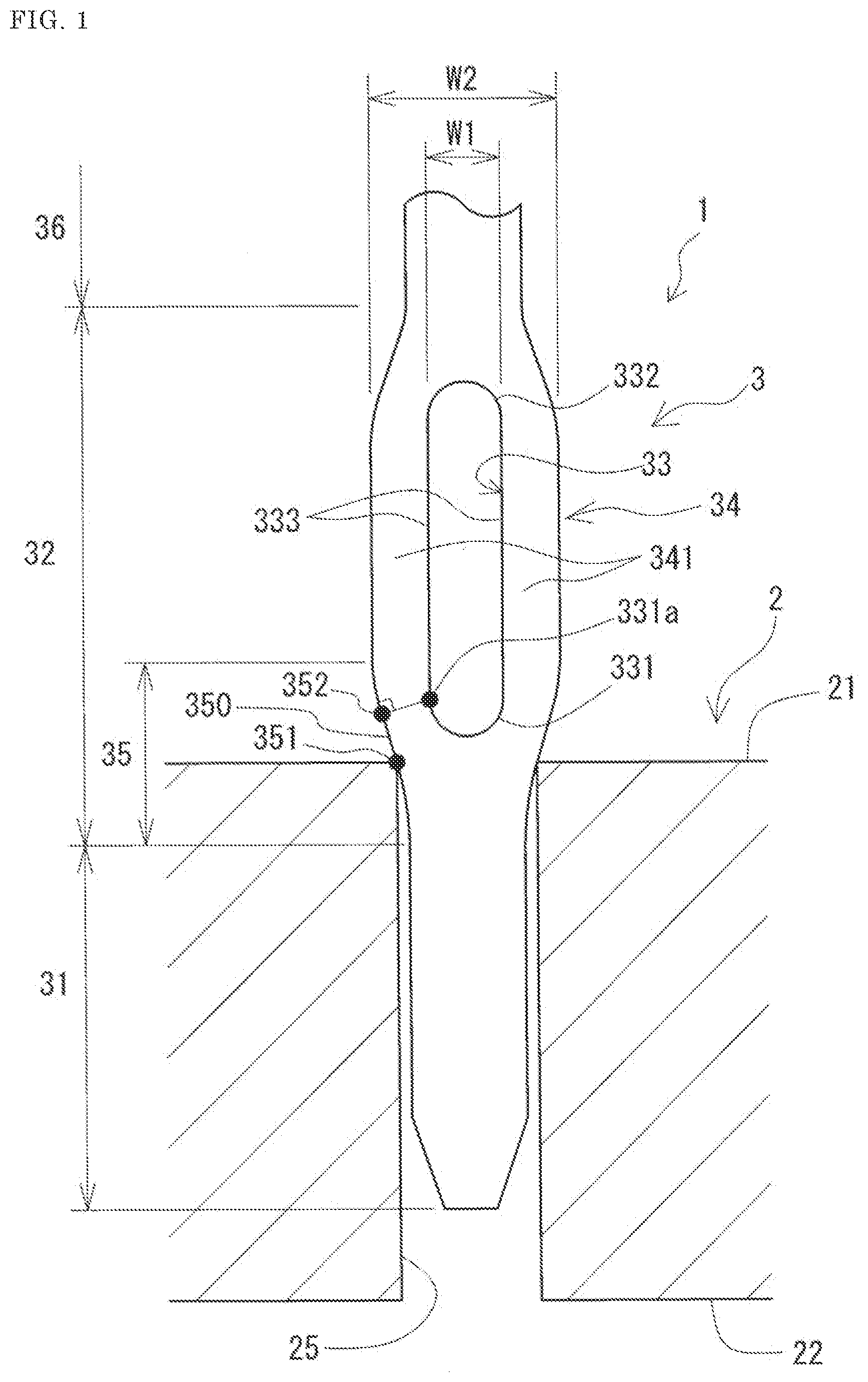 Patent US12308539 Figure 1 – Assembly parts for connector device and connector device