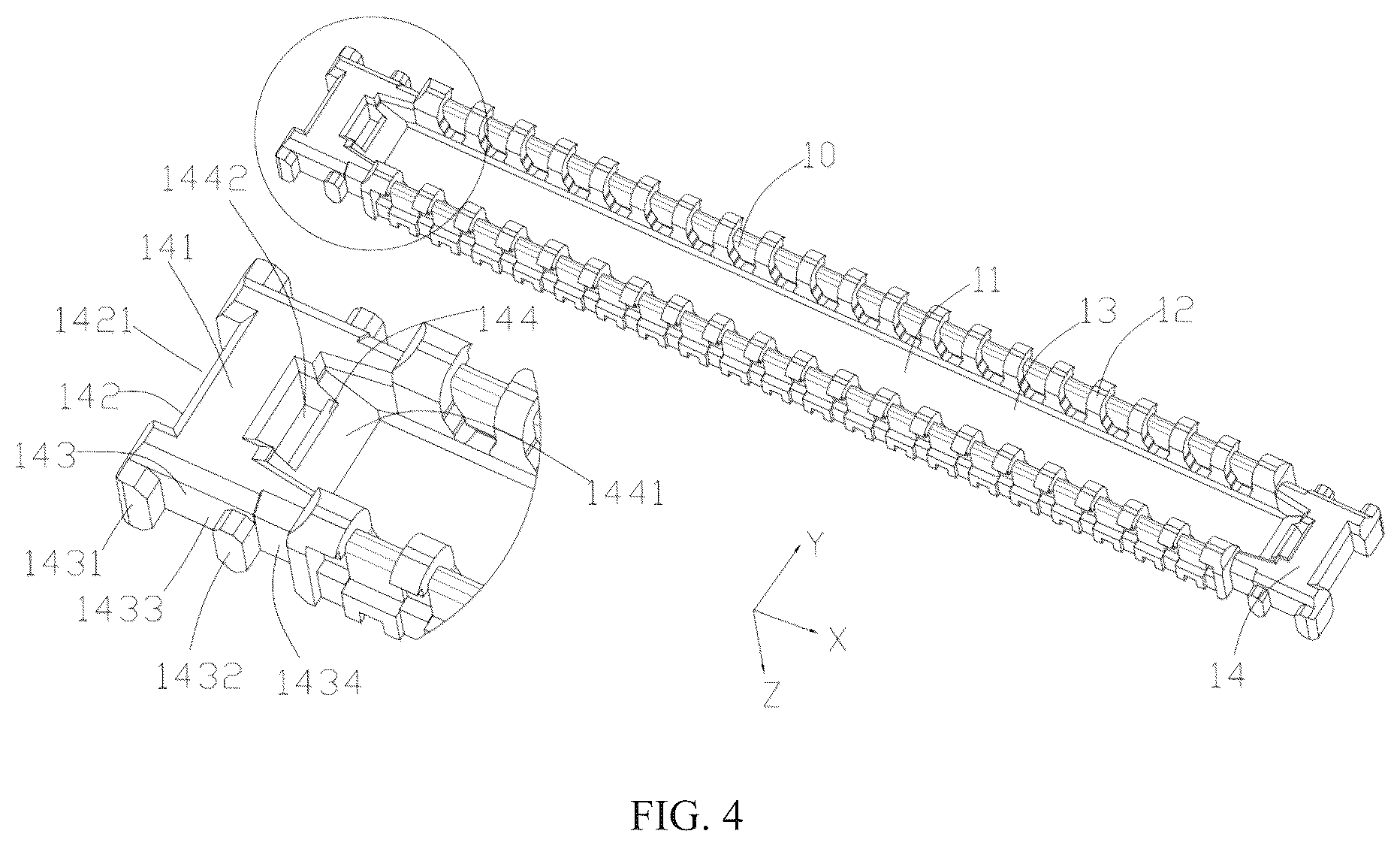 Patent US12308541 Figure 3 – Board-to-board socket