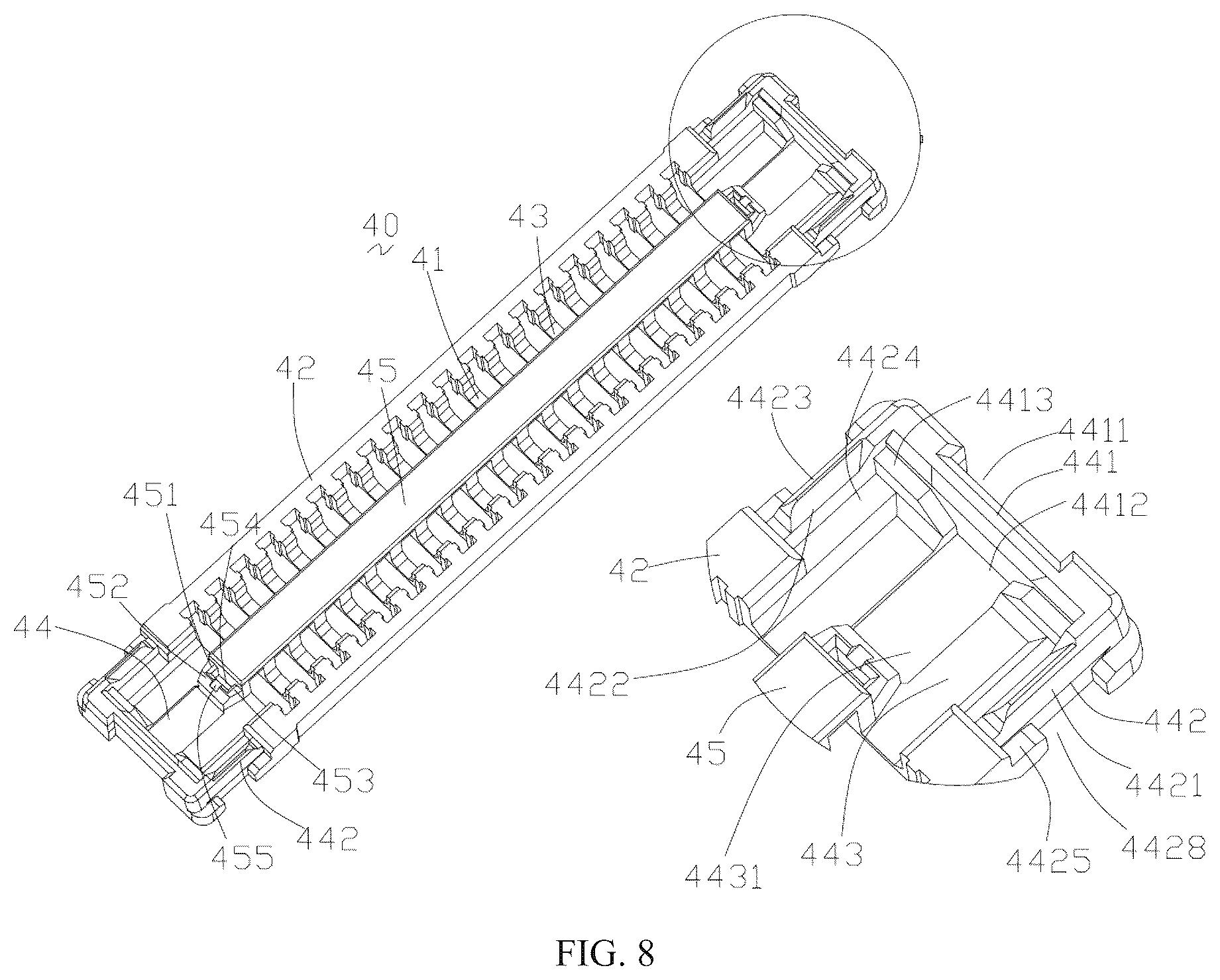 Patent US12308541 Figure 7 – Board-to-board socket
