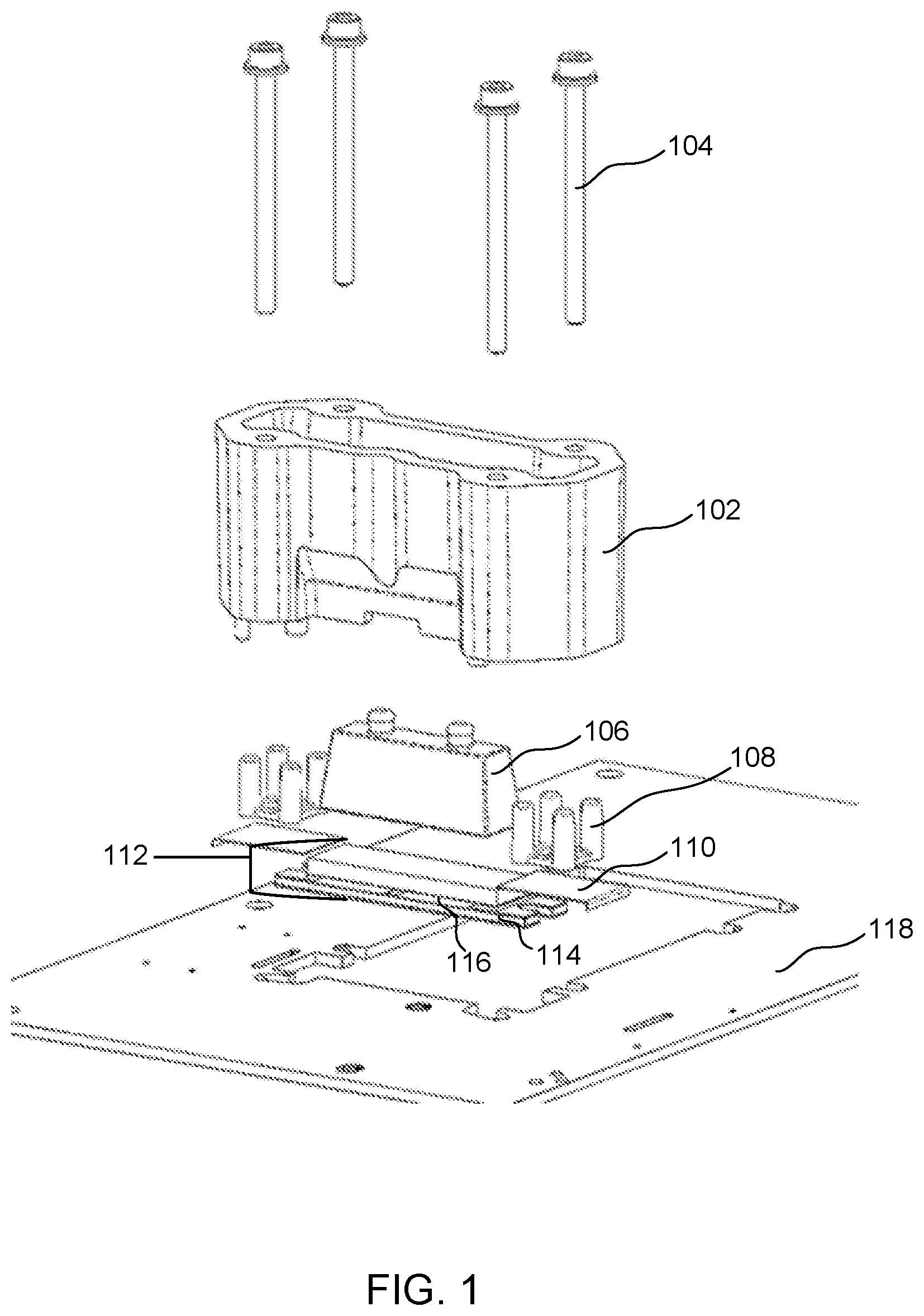 Patent US12308542 Figure 1 – Mechanical and electrical connection clamp