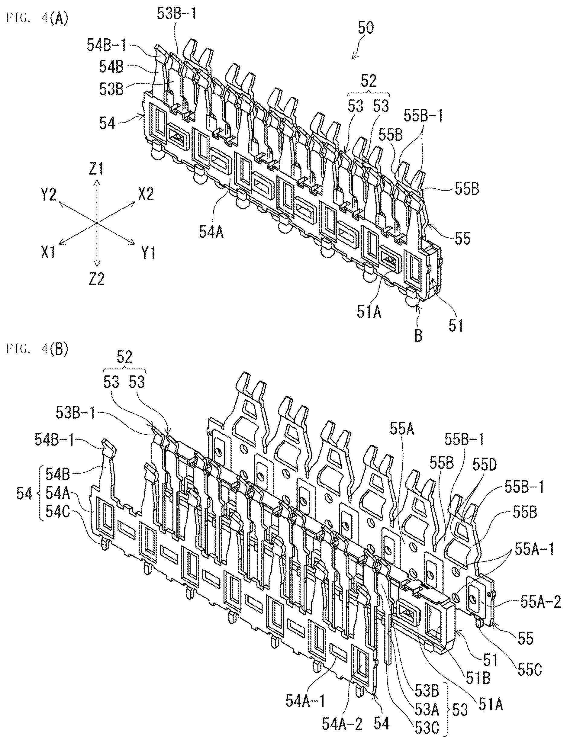 Patent US12308544 Figure 4 – Electrical connector and electrical connector with circuit board