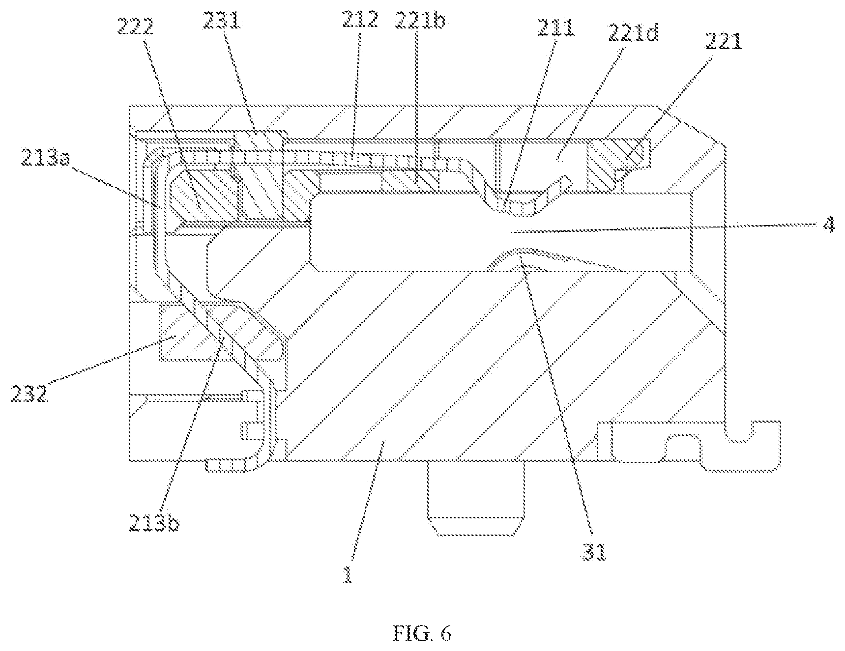 Patent US12308545 Figure 4 – Connector for a circuit board