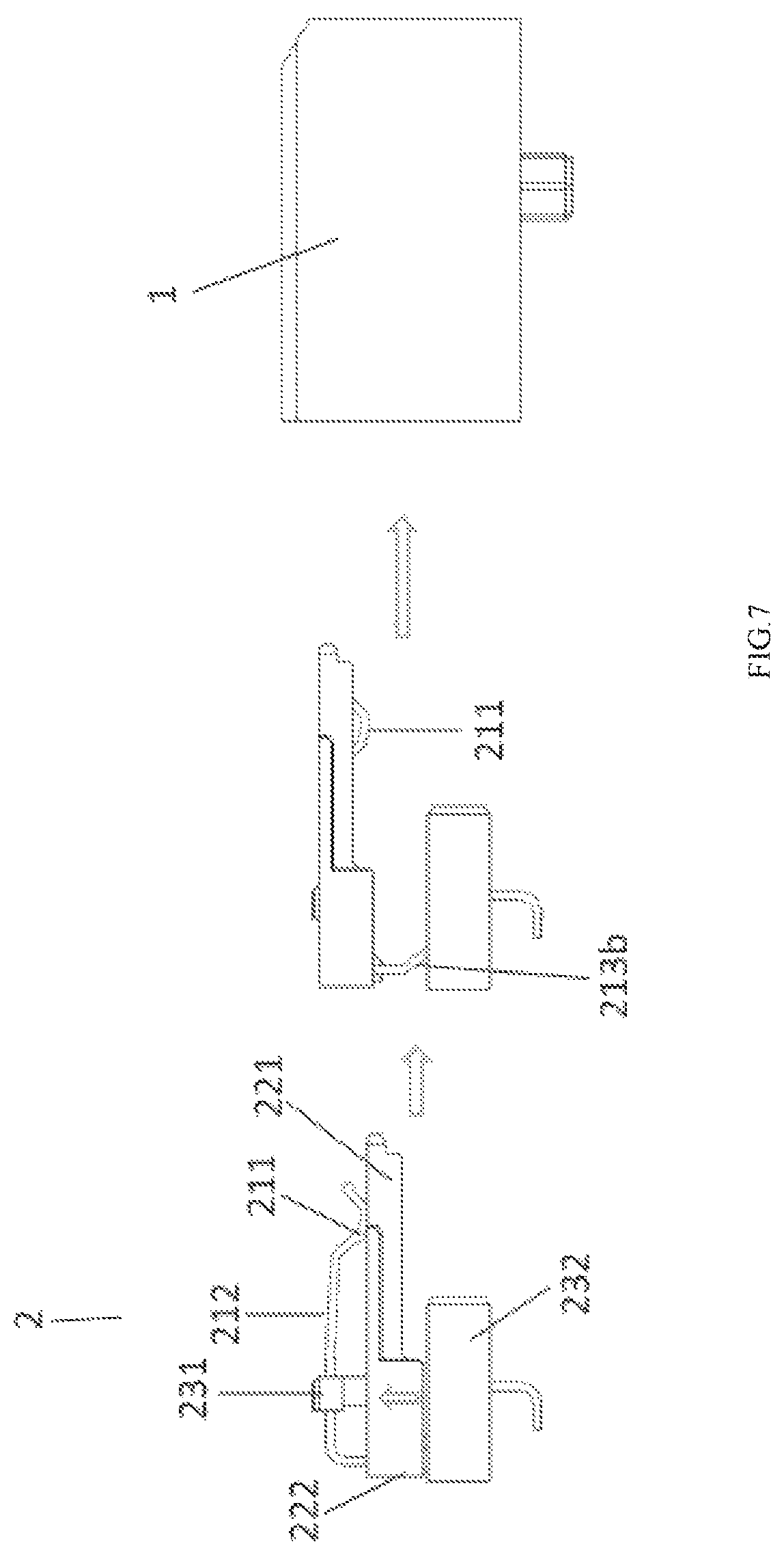 Patent US12308545 Figure 5 – Connector for a circuit board