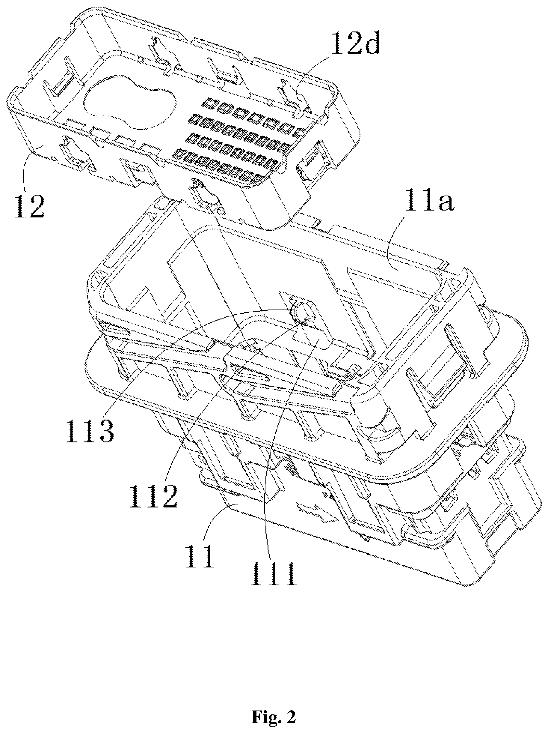 Patent US12308554 Figure 2 – Terminal protector, connector and connector assembly