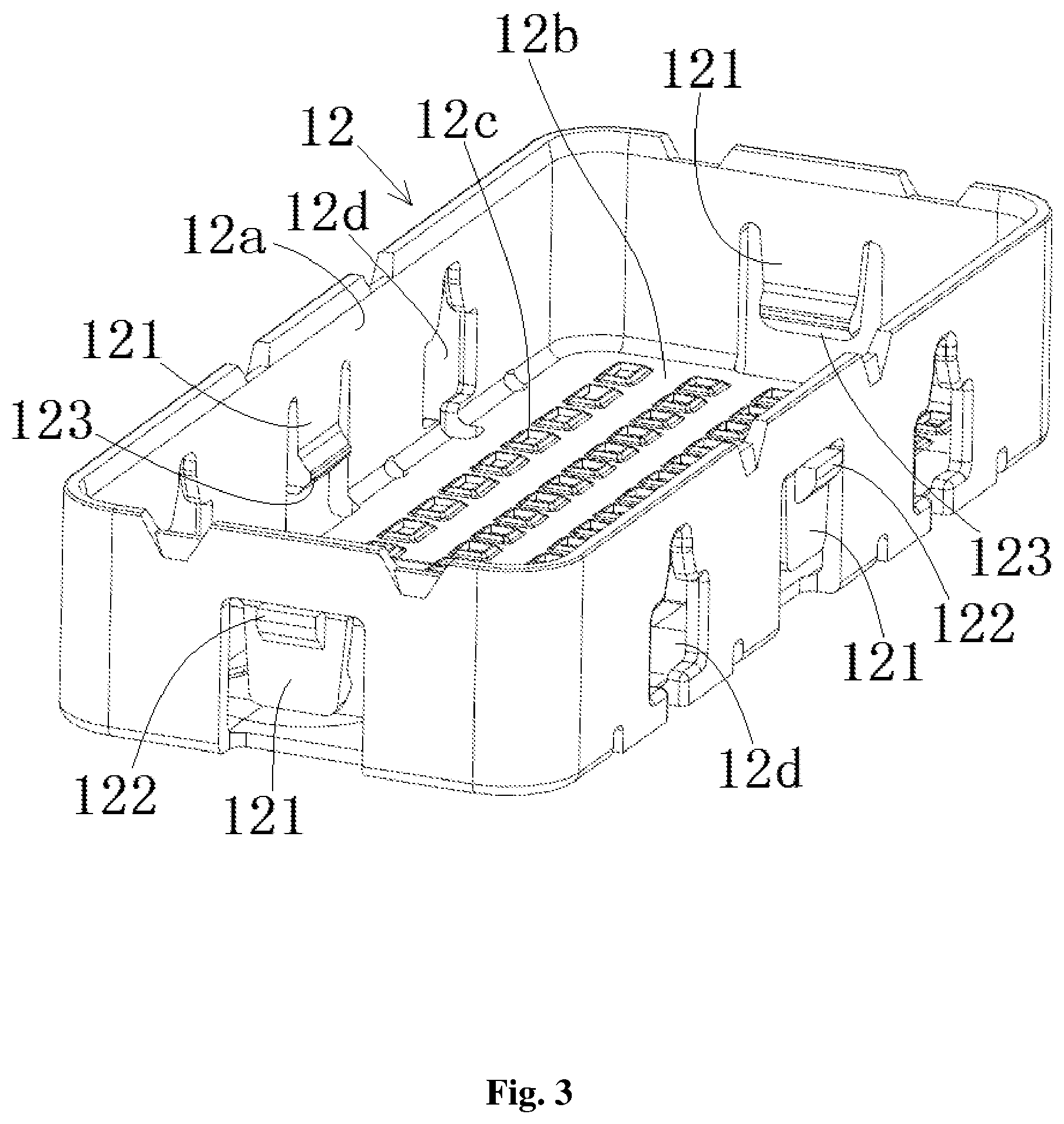 Patent US12308554 Figure 3 – Terminal protector, connector and connector assembly
