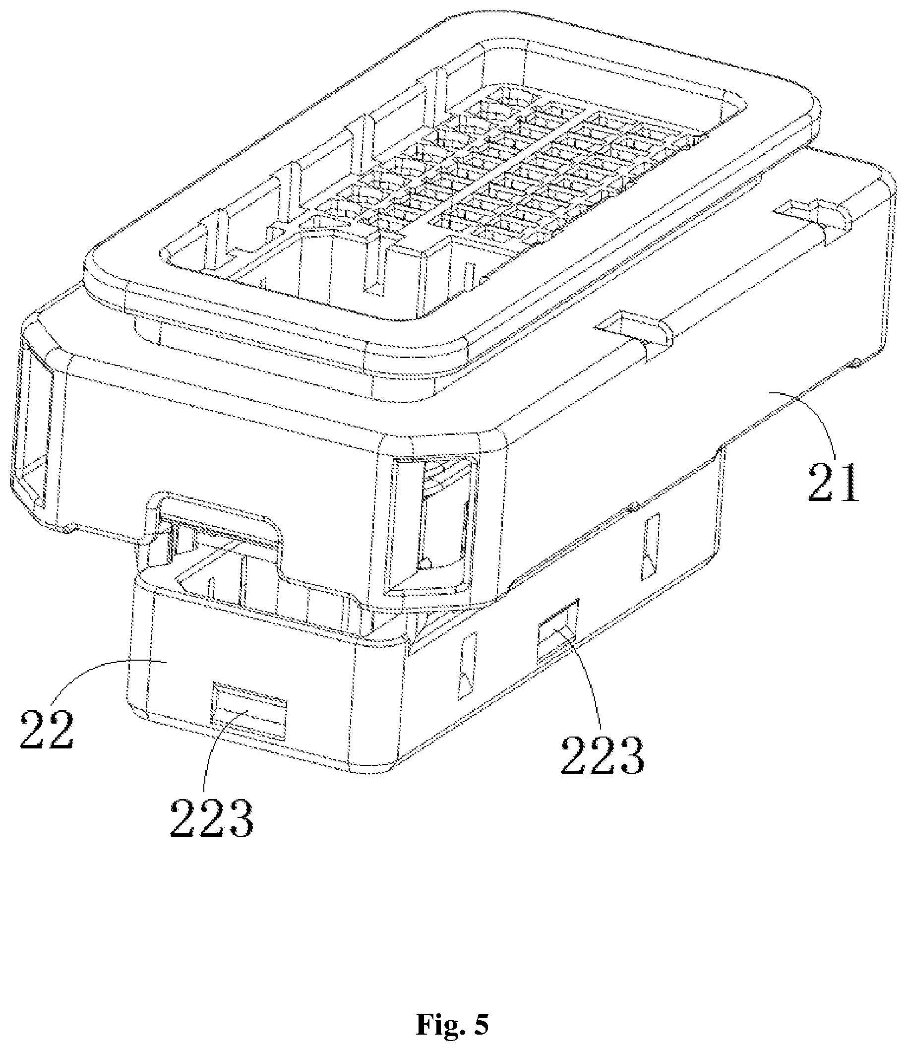 Patent US12308554 Figure 5 – Terminal protector, connector and connector assembly