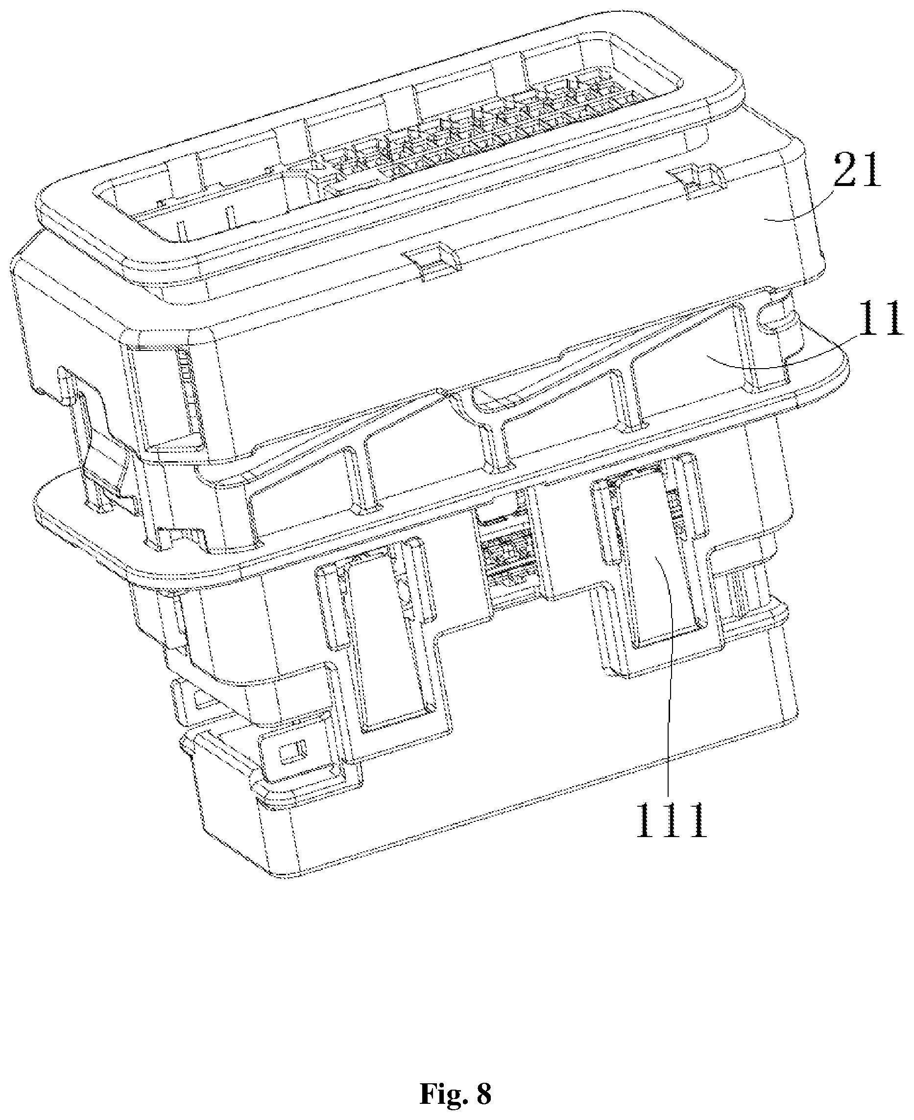 Patent US12308554 Figure 8 – Terminal protector, connector and connector assembly