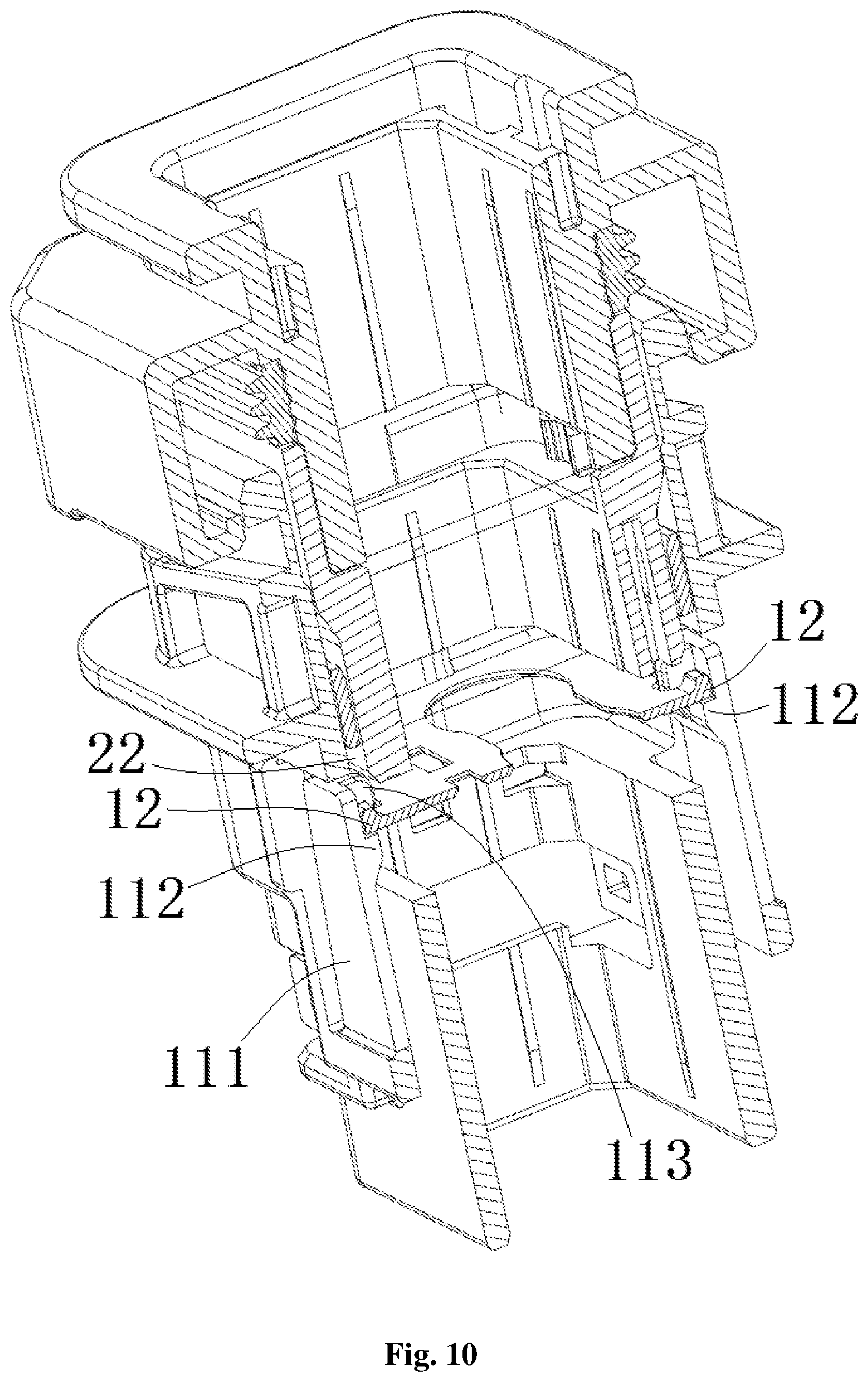 Patent US12308554 Figure 10 – Terminal protector, connector and connector assembly