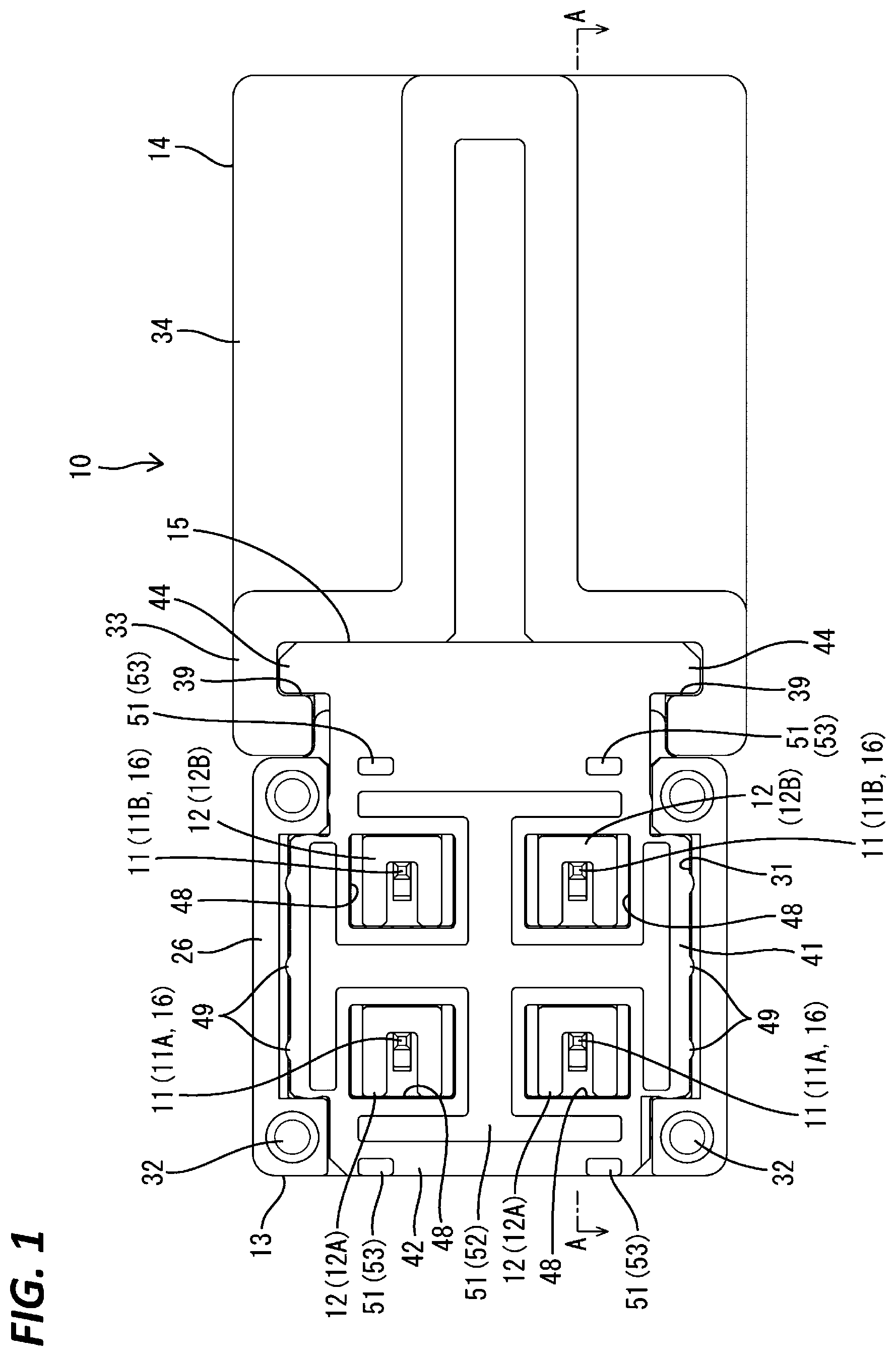 Patent US12308555 Figure 1 – Connector including inner conductor, outer conductor, and housing holding the outer conductor