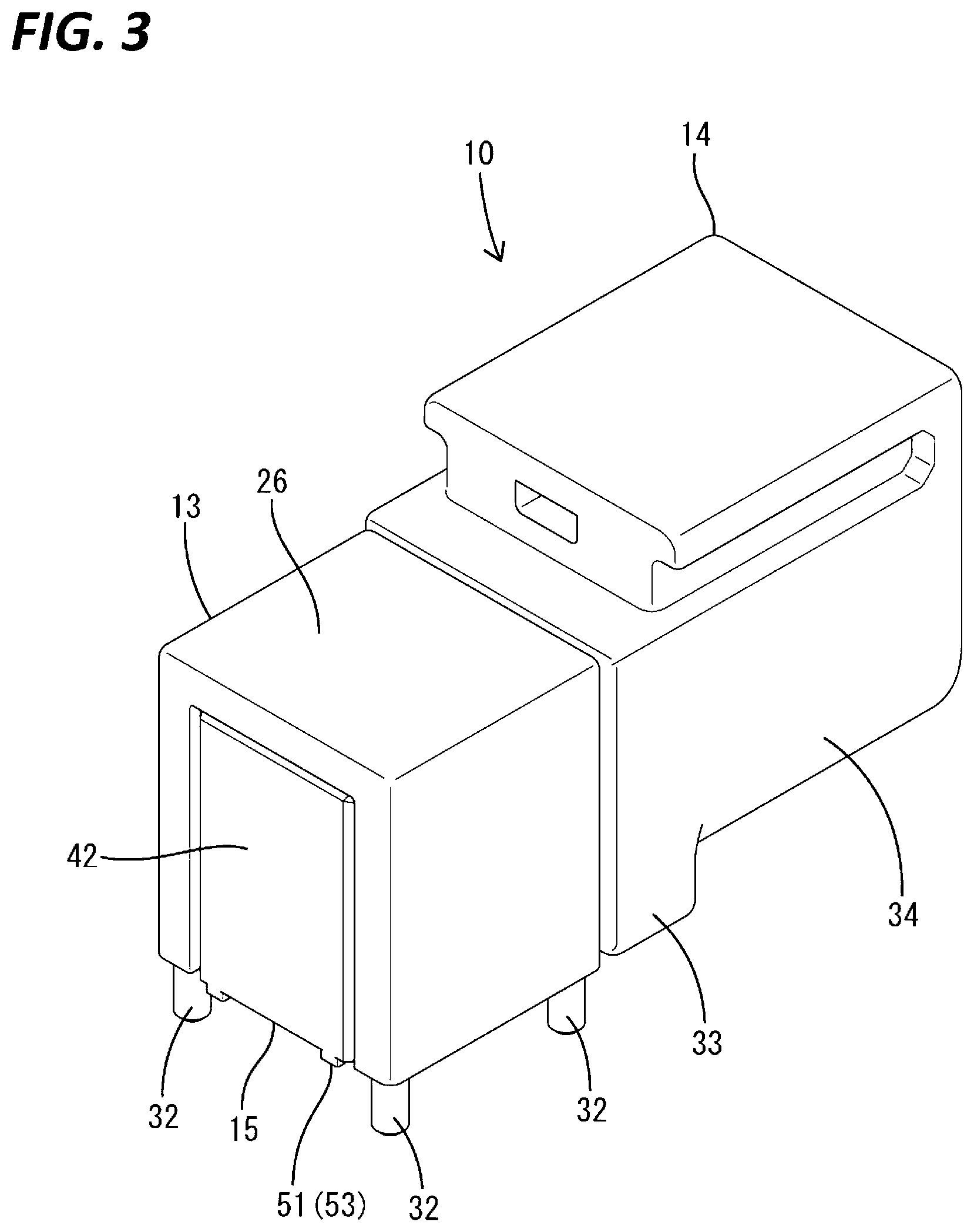 Patent US12308555 Figure 3 – Connector including inner conductor, outer conductor, and housing holding the outer conductor