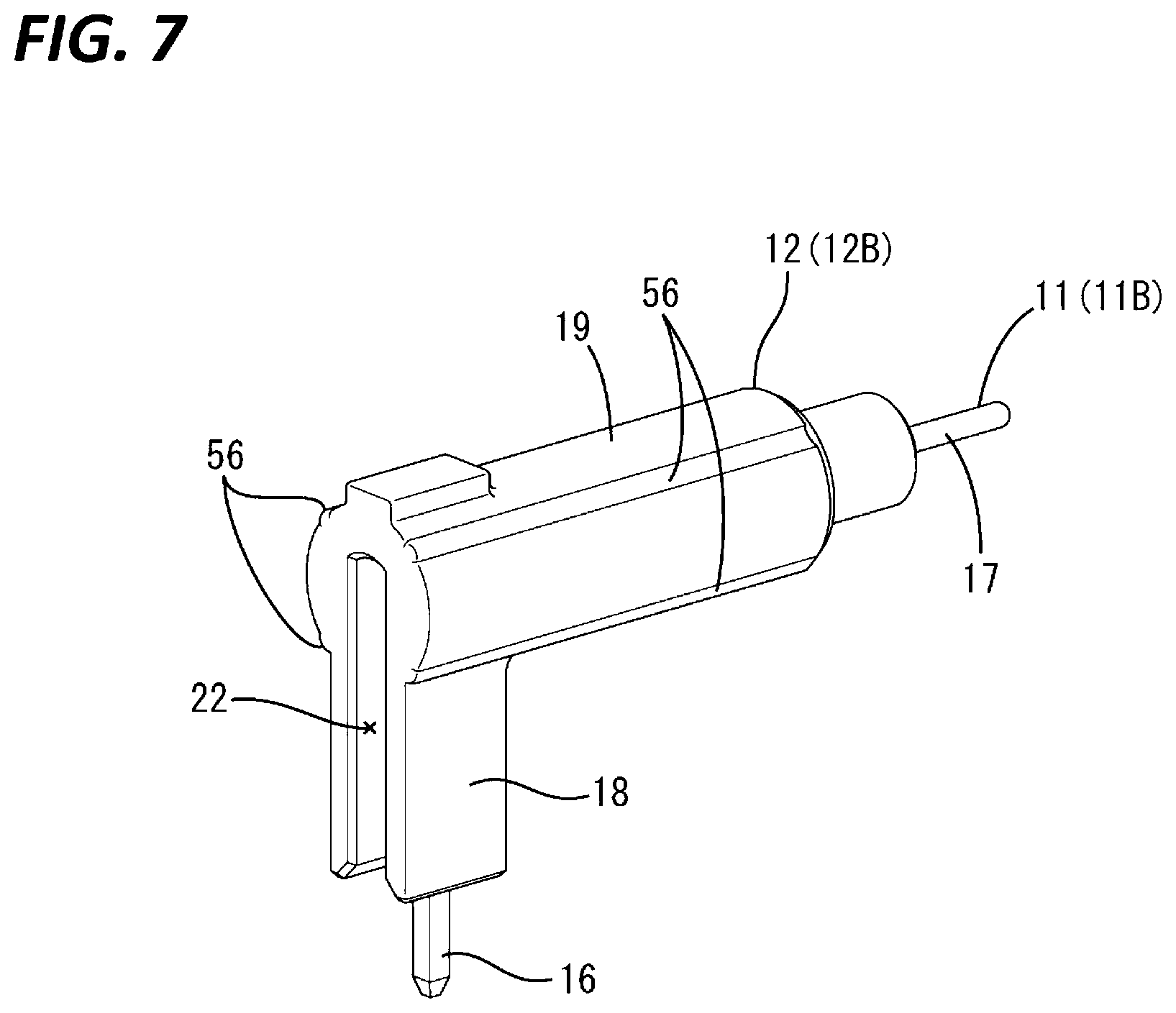 Patent US12308555 Figure 7 – Connector including inner conductor, outer conductor, and housing holding the outer conductor