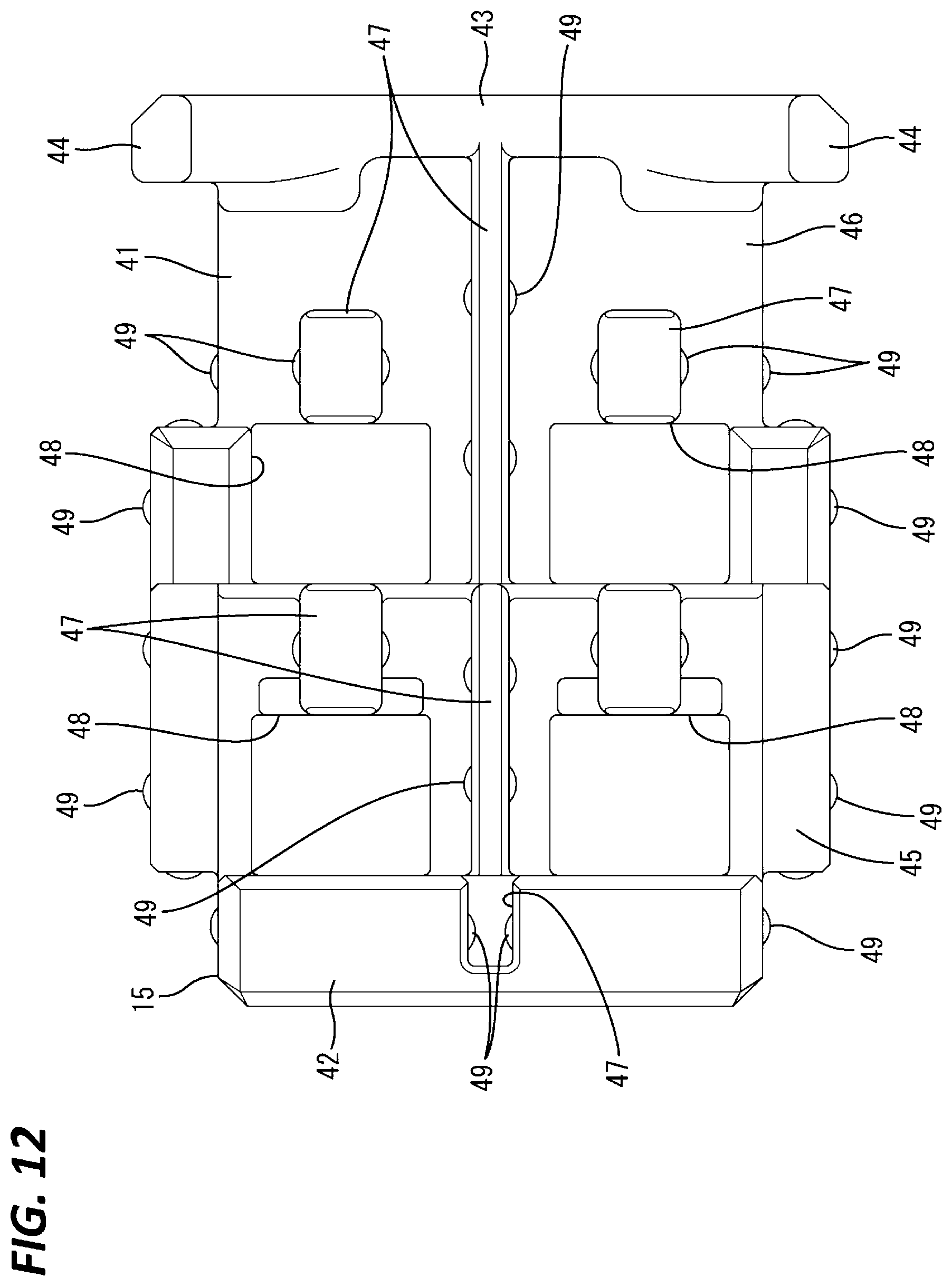 Patent US12308555 Figure 12 – Connector including inner conductor, outer conductor, and housing holding the outer conductor