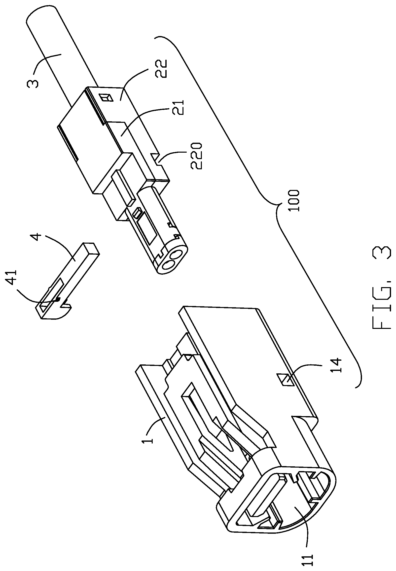 Patent US12308556 Figure 3 – Cable connector with improved terminal and wire holding portions