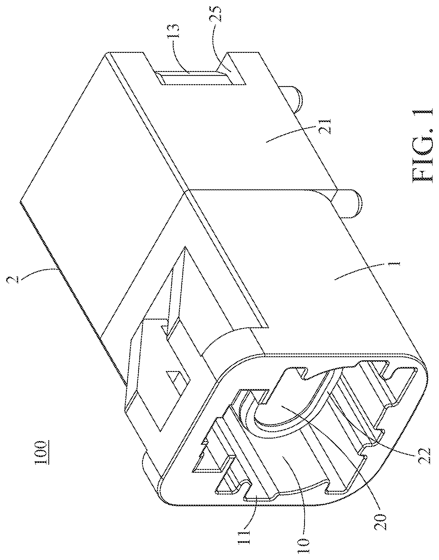 Patent US12308558 Figure 1 – Automotive connector