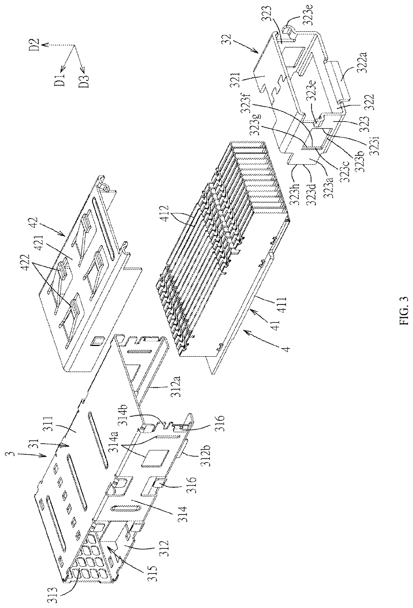 Patent US12308559 Figure 3 – Connector assembly