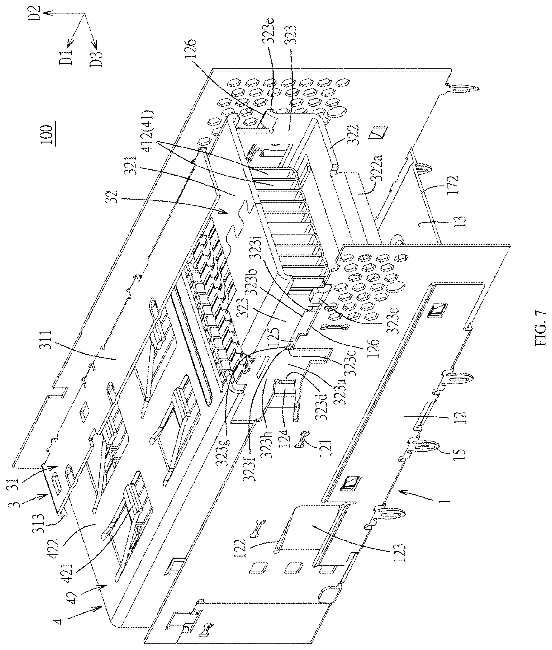 Patent US12308559 Figure 7 – Connector assembly