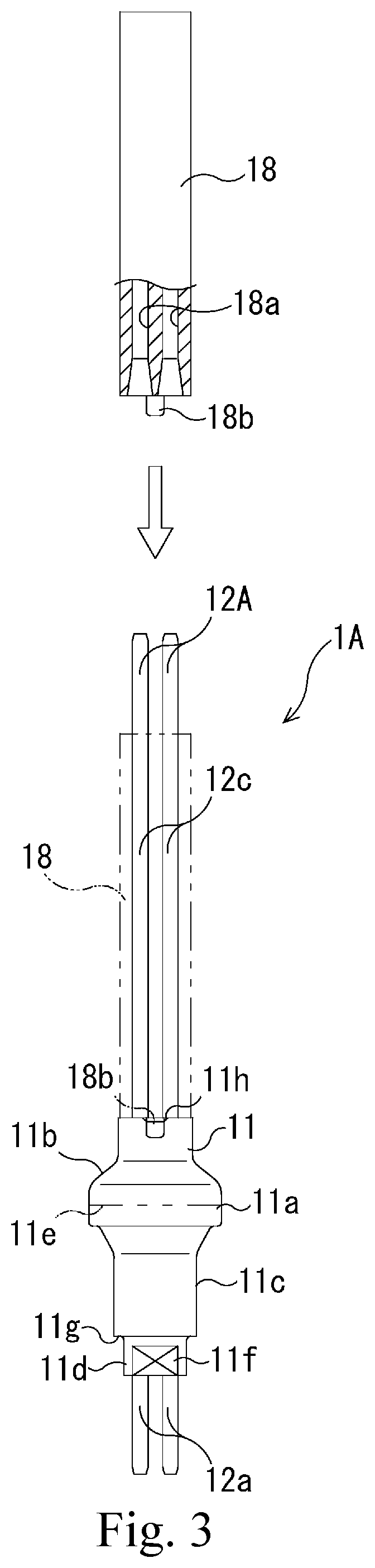 Patent US12308560 Figure 3 – Hermetic terminal and tank valve device including same