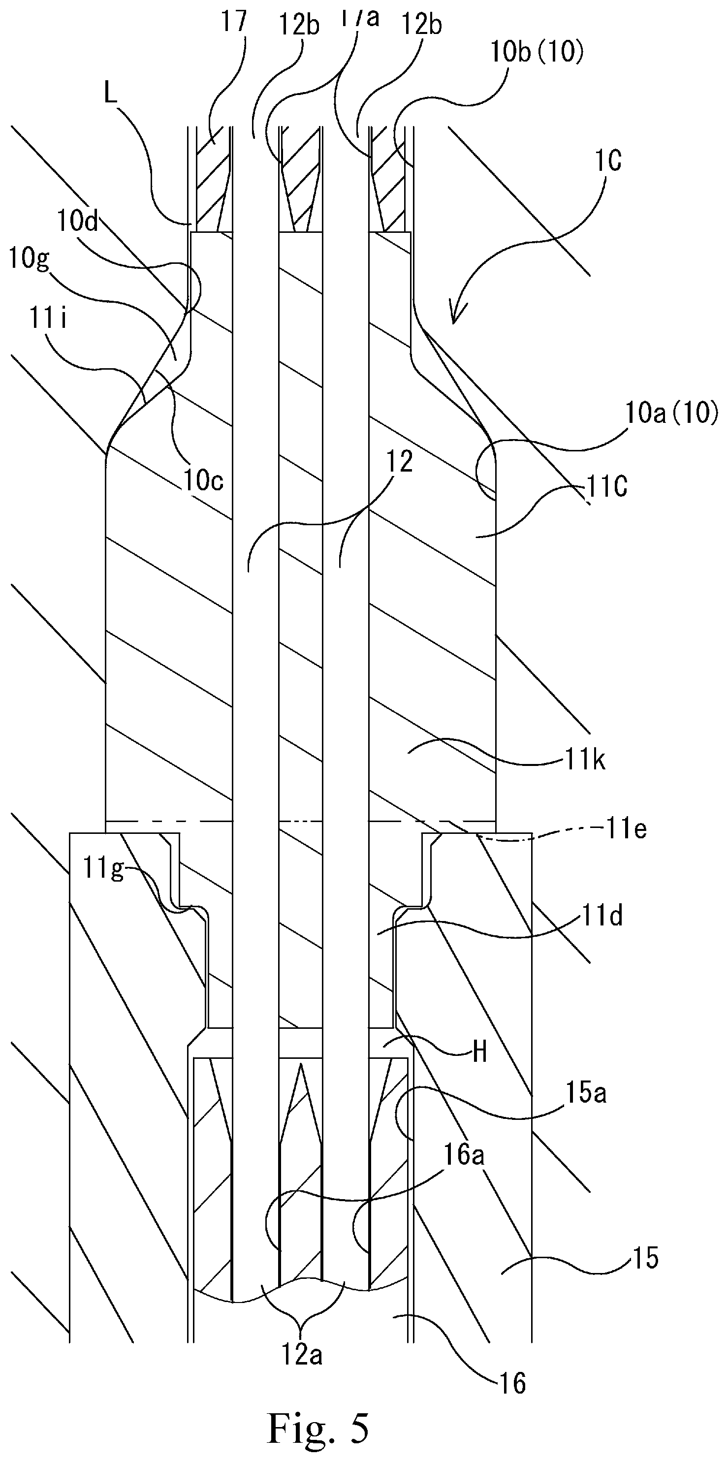 Patent US12308560 Figure 5 – Hermetic terminal and tank valve device including same