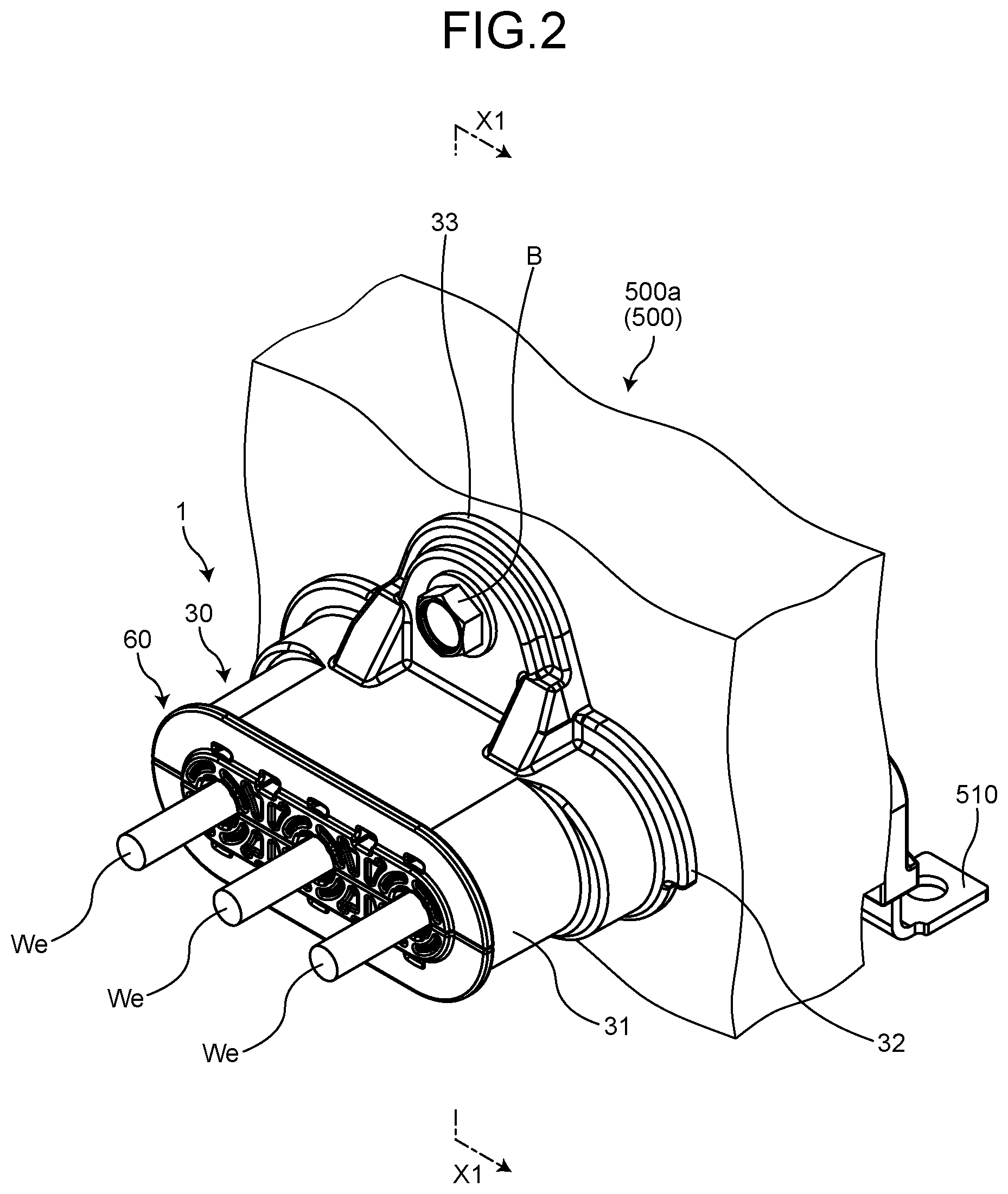 Patent US12308561 Figure 2 – Connector including abutted section forming pair with abutting section of mating fitting space to align center of connector with center of mating fitting space