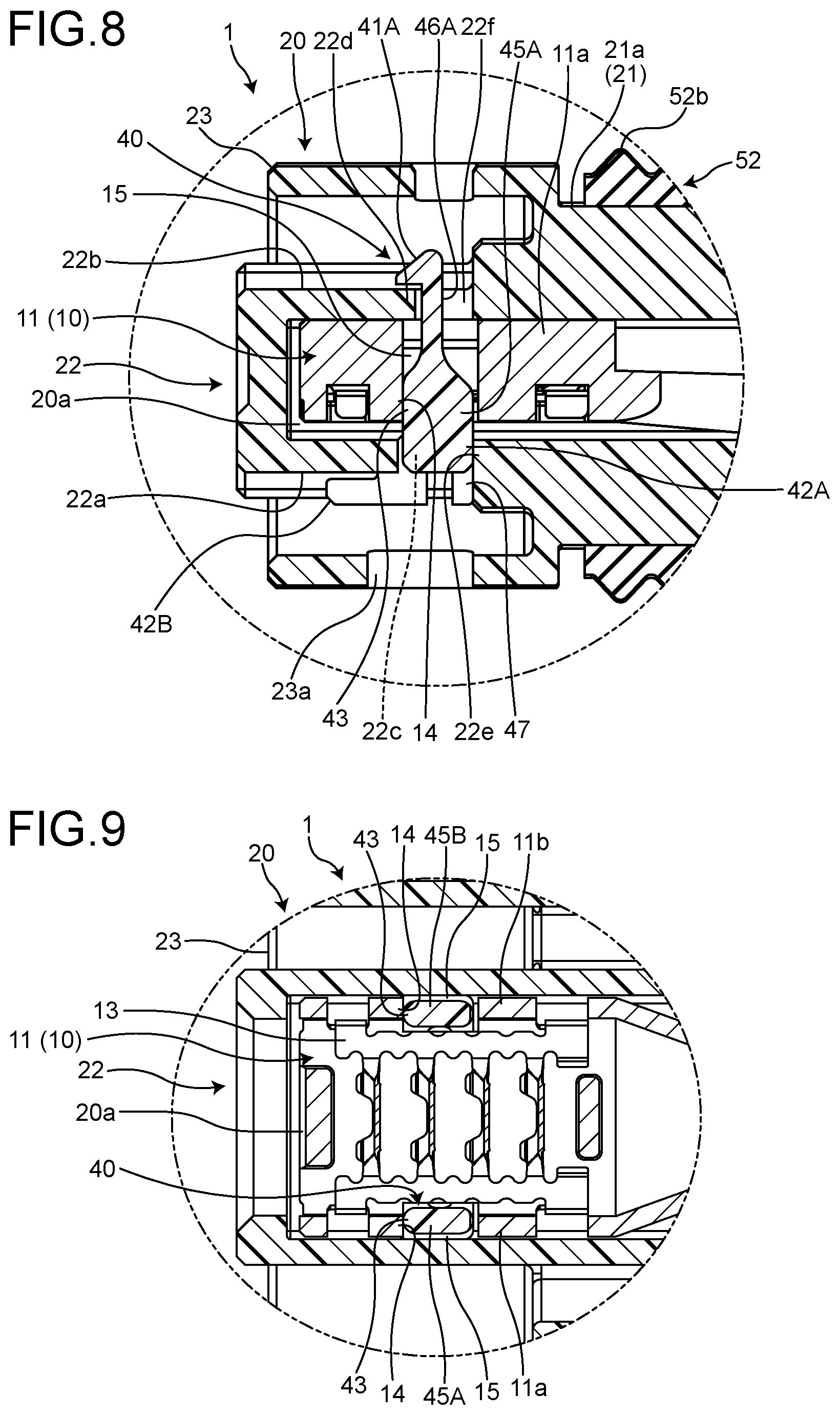 Patent US12308561 Figure 8 – Connector including abutted section forming pair with abutting section of mating fitting space to align center of connector with center of mating fitting space