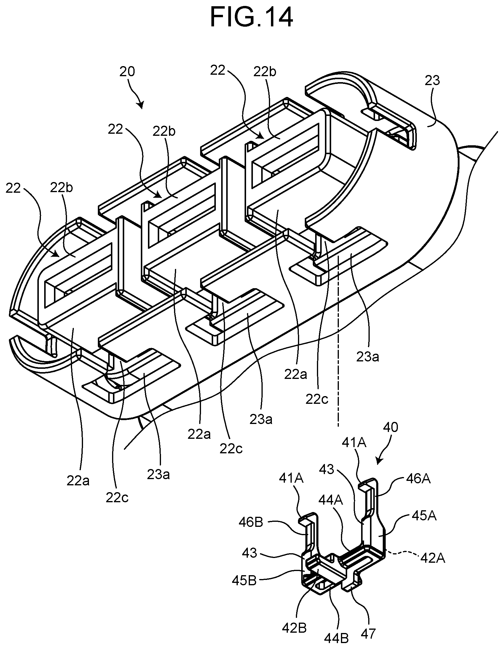 Patent US12308561 Figure 13 – Connector including abutted section forming pair with abutting section of mating fitting space to align center of connector with center of mating fitting space