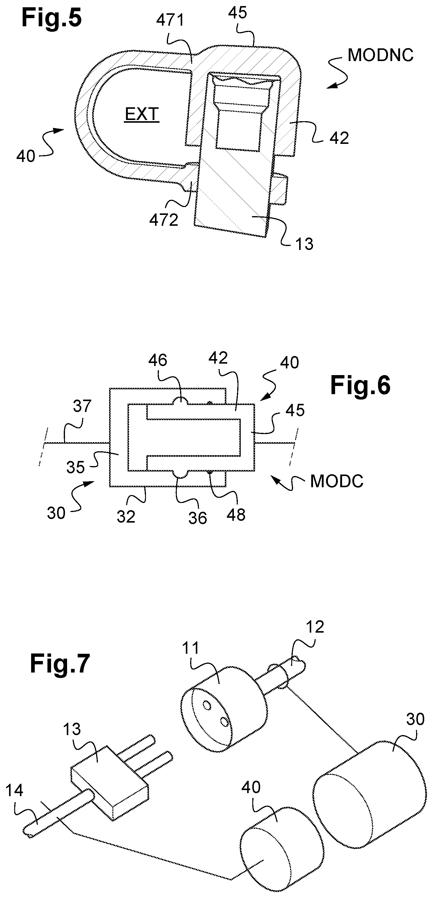 Patent US12308562 Figure 3 – Protective assembly for connectors, system and vehicle provided with such an assembly