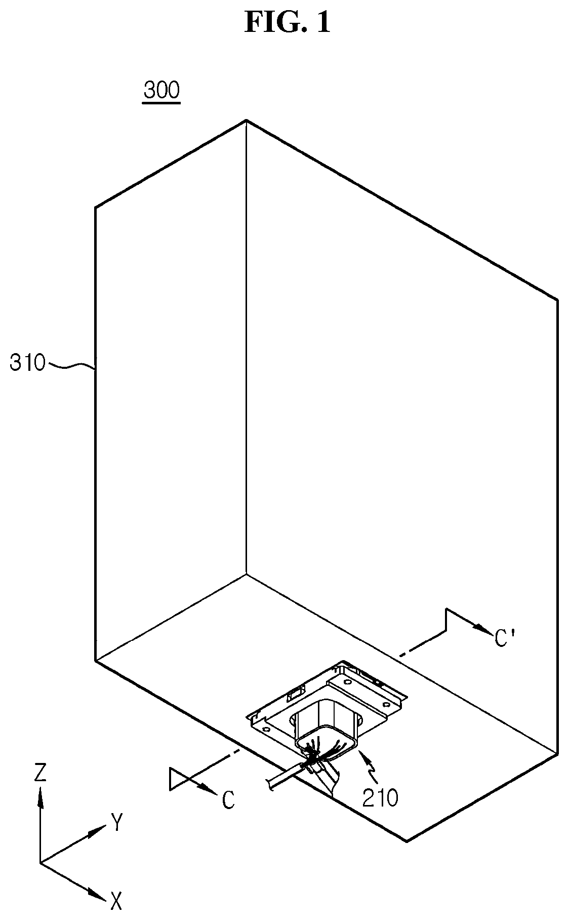 Patent US12308563 Figure 1 – Connector module, battery pack comprising same, vehicle, and connector assembly