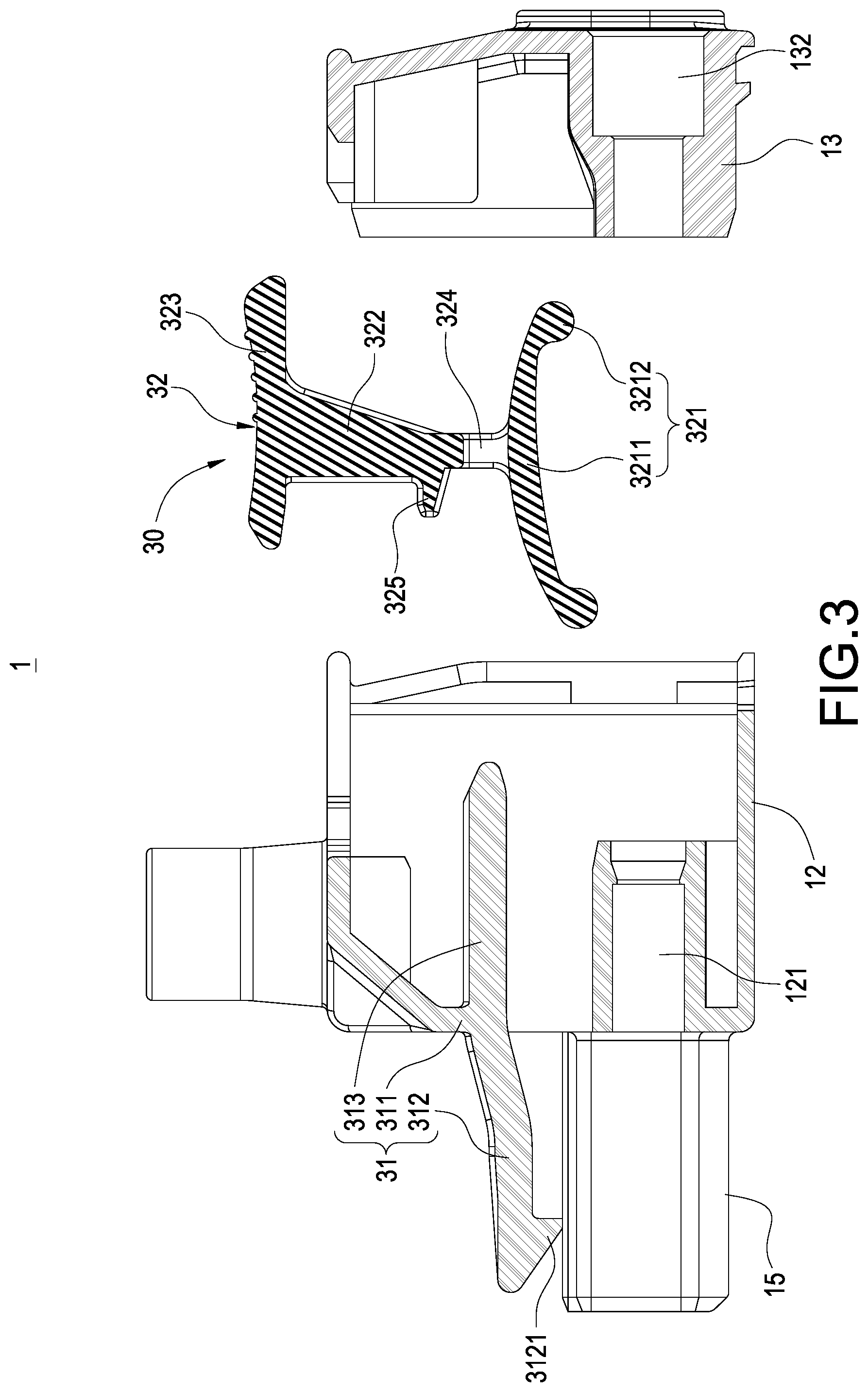 Patent US12308565 Figure 3 – Plug connector