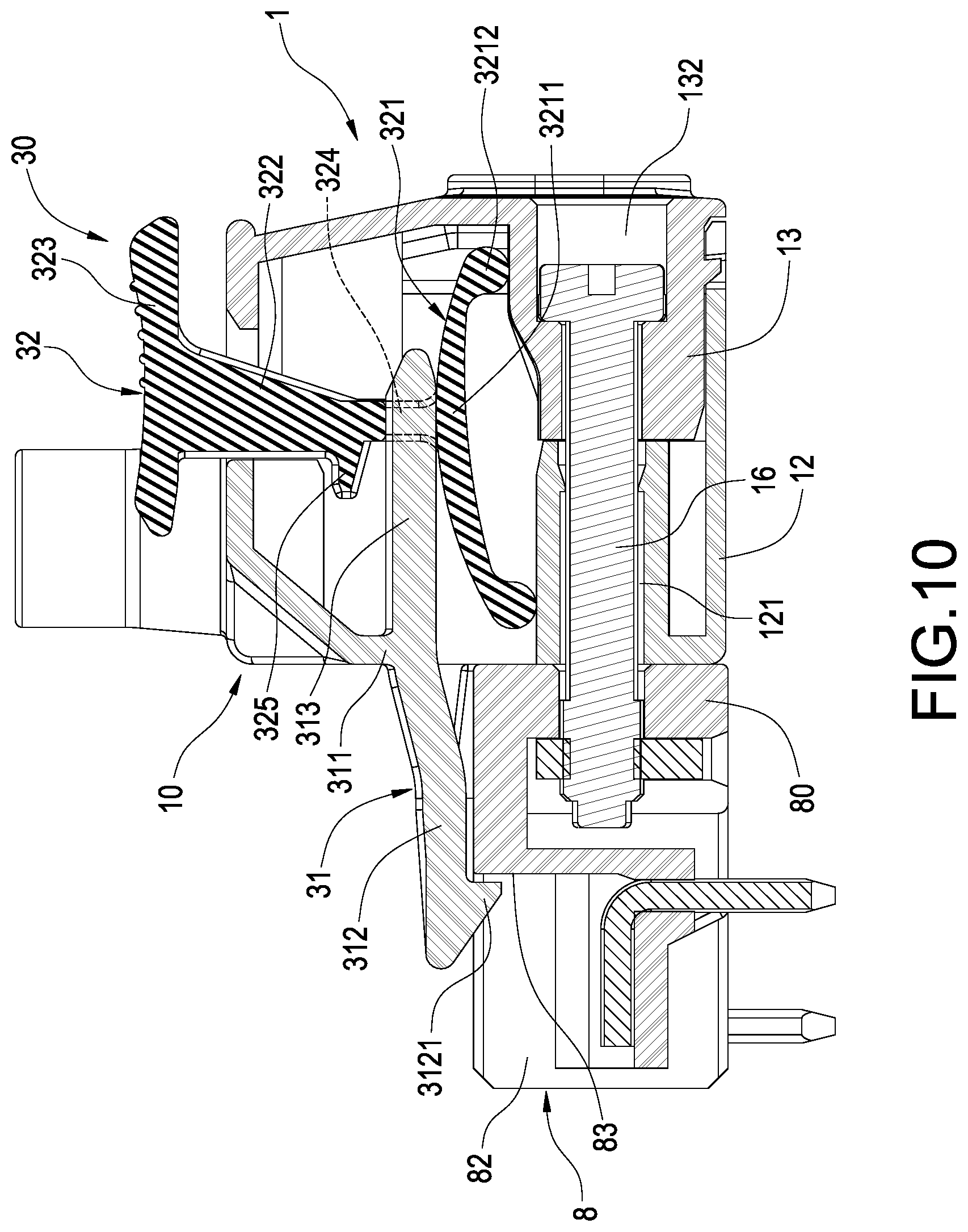 Patent US12308565 Figure 10 – Plug connector