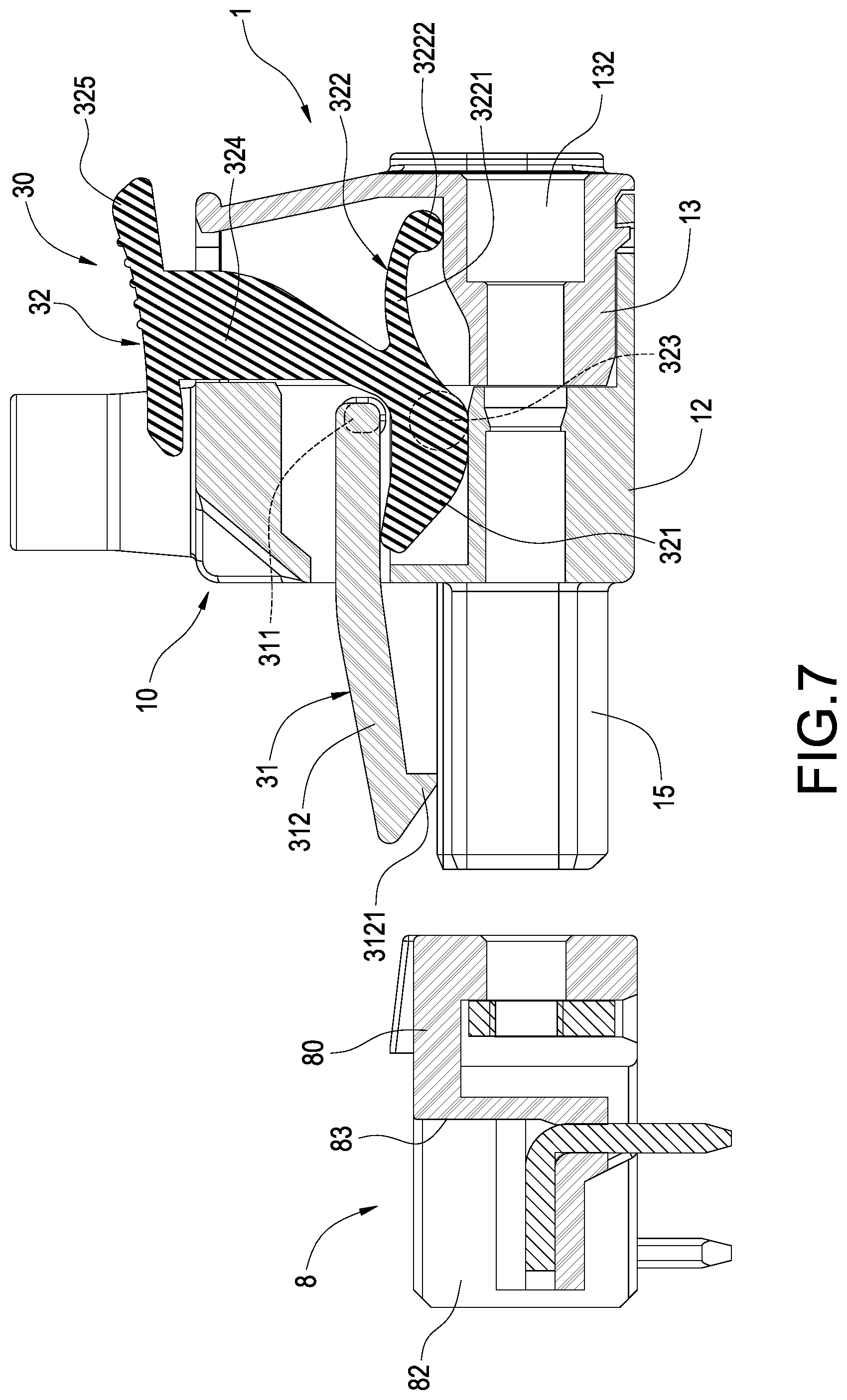 Patent US12308566 Figure 7 – Plug connector