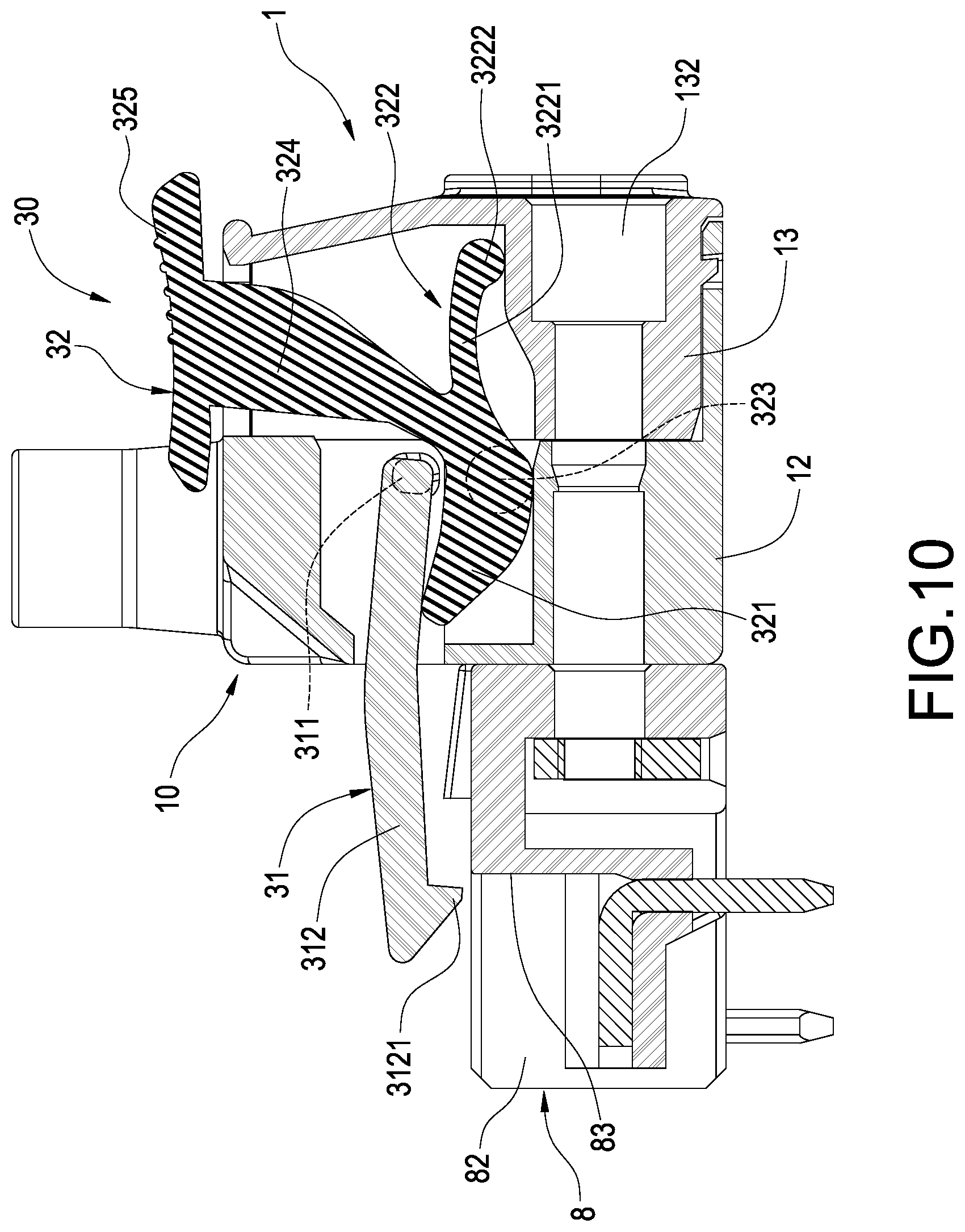 Patent US12308566 Figure 10 – Plug connector