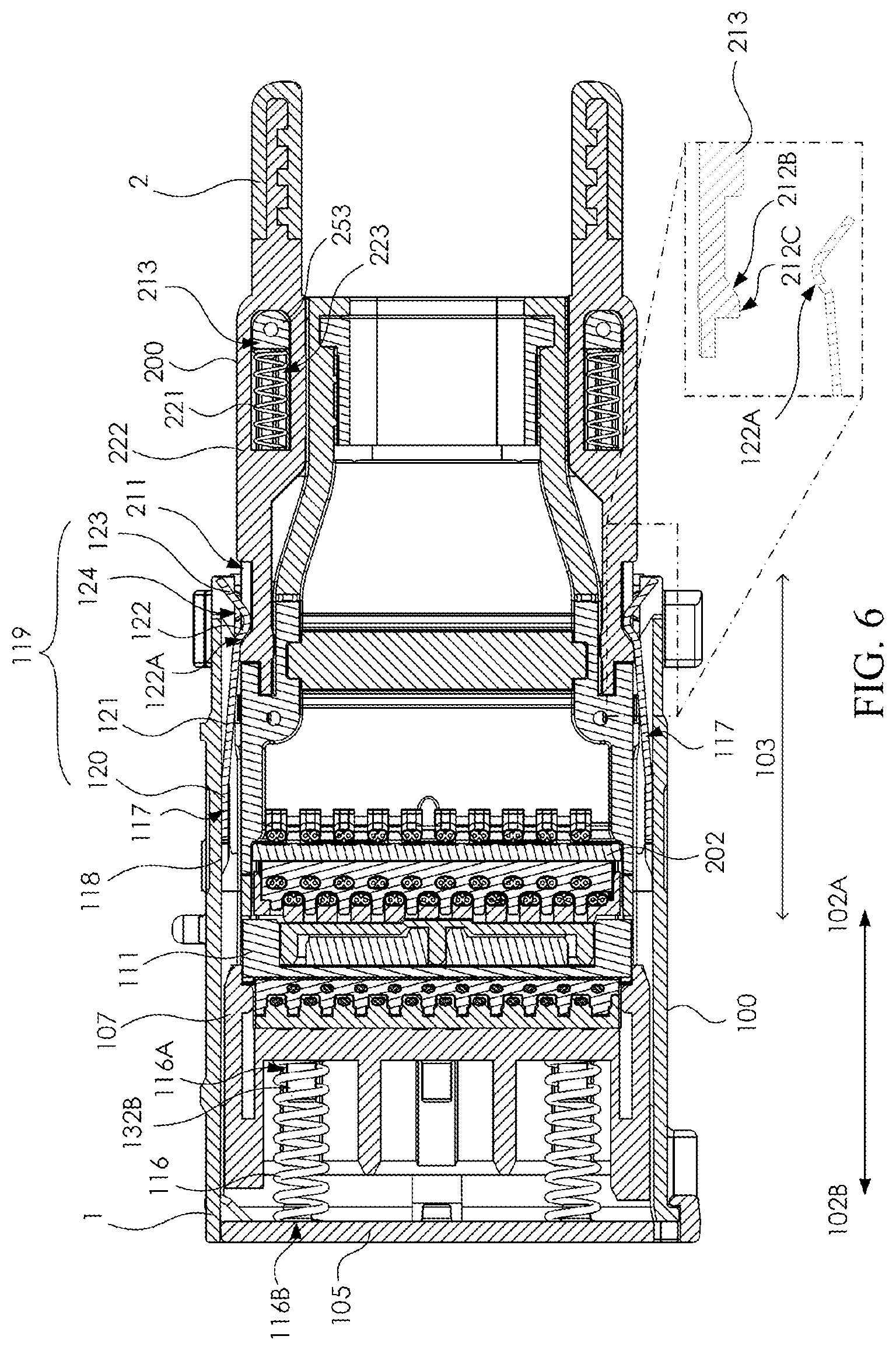 Patent US12308567 Figure 6 – Receptacle module and connector assembly
