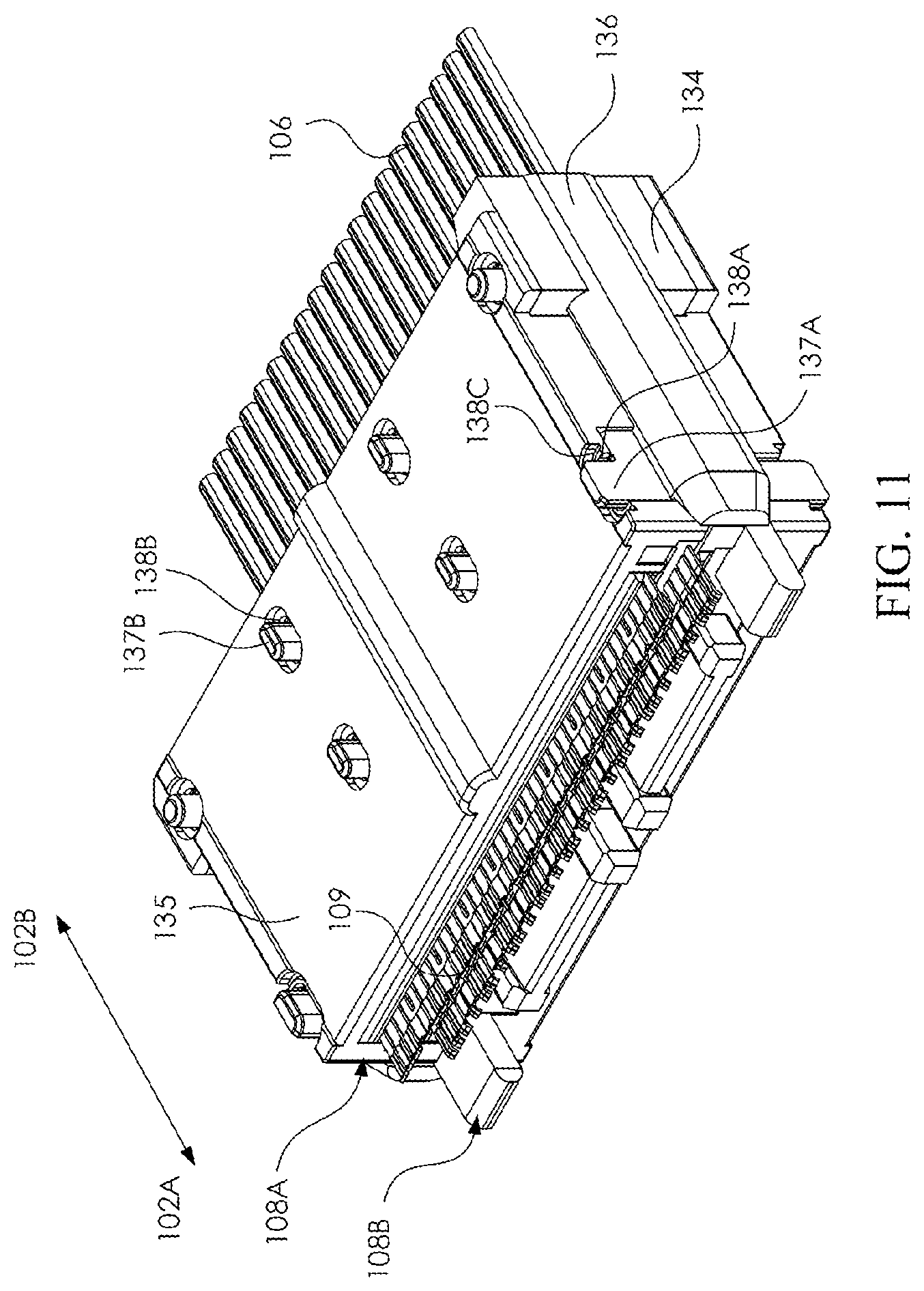 Patent US12308567 Figure 11 – Receptacle module and connector assembly