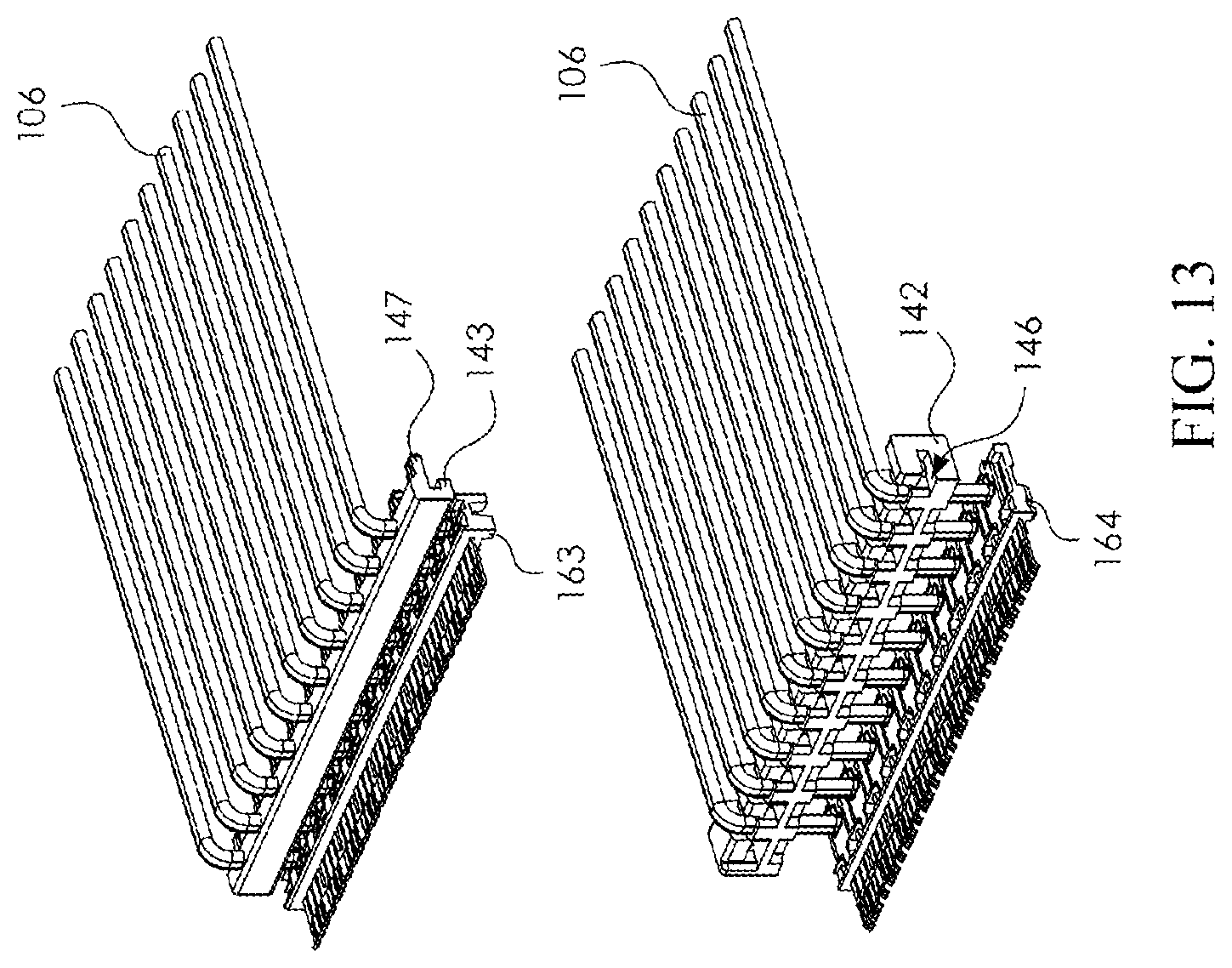 Patent US12308567 Figure 13 – Receptacle module and connector assembly