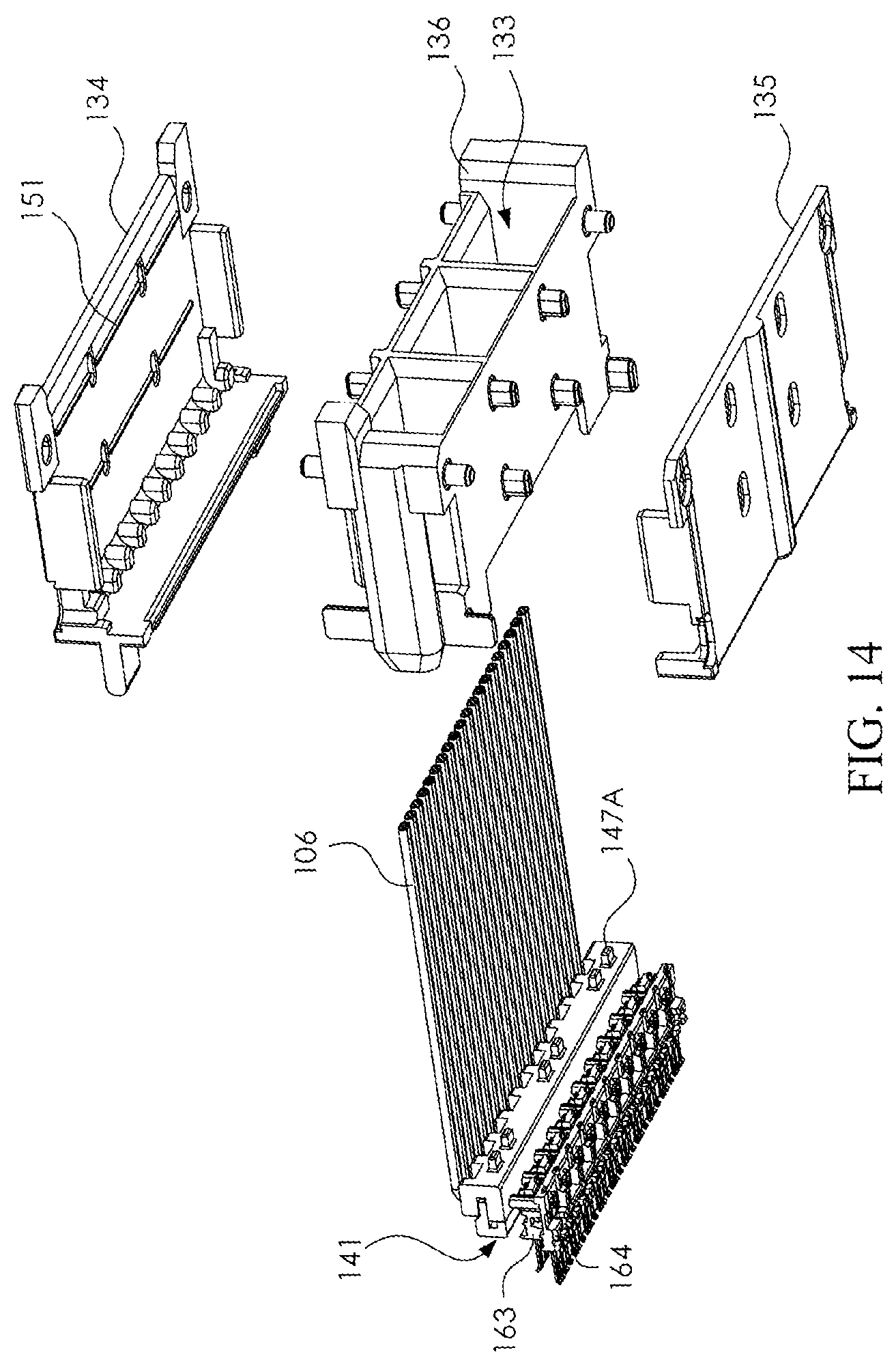 Patent US12308567 Figure 14 – Receptacle module and connector assembly