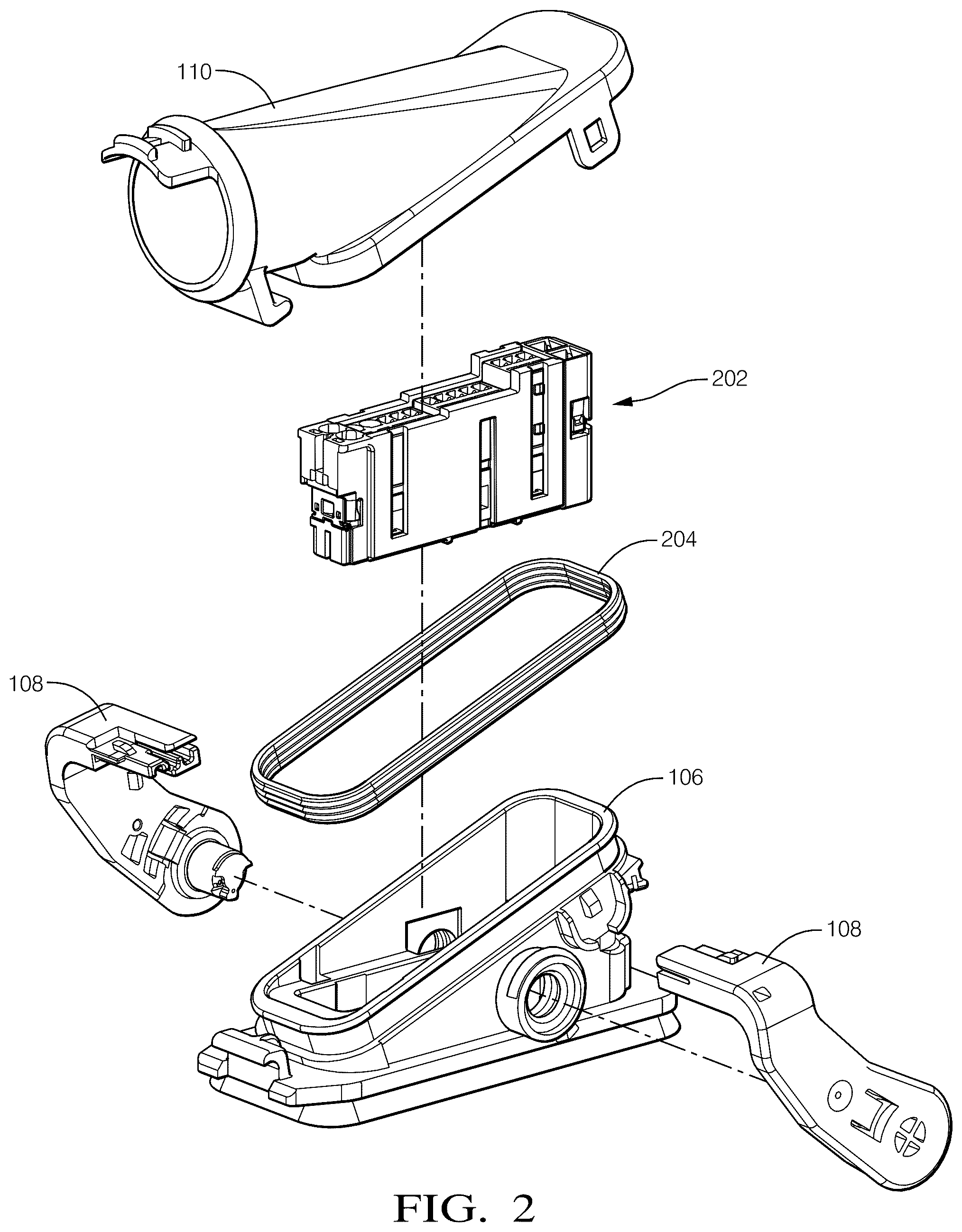 Patent US12308568 Figure 2 – Connector assembly with flexible lock and event driven wedge