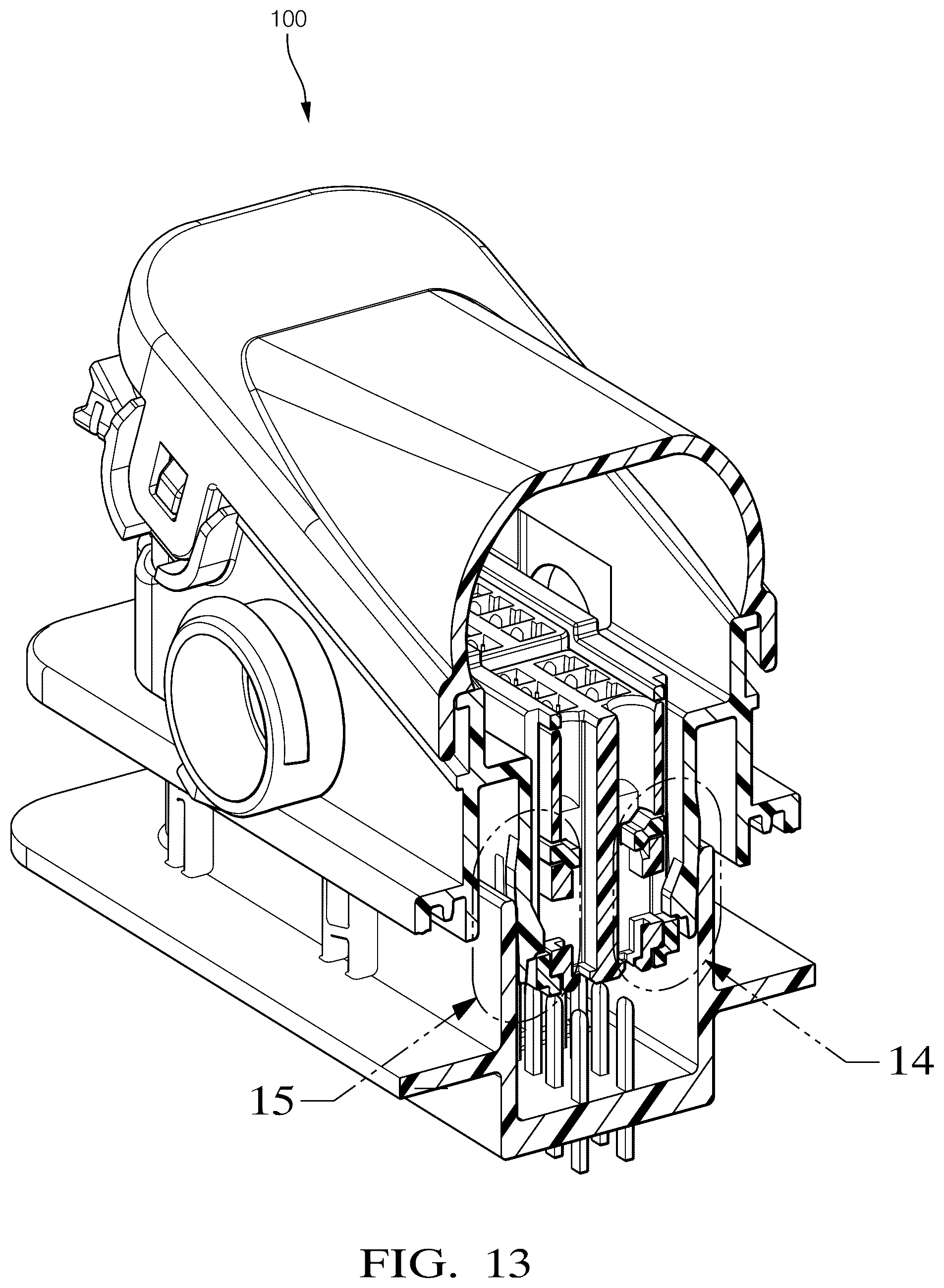 Patent US12308568 Figure 10 – Connector assembly with flexible lock and event driven wedge