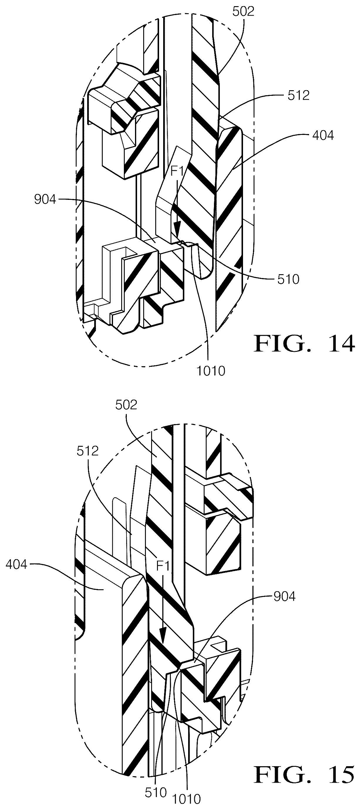 Patent US12308568 Figure 11 – Connector assembly with flexible lock and event driven wedge
