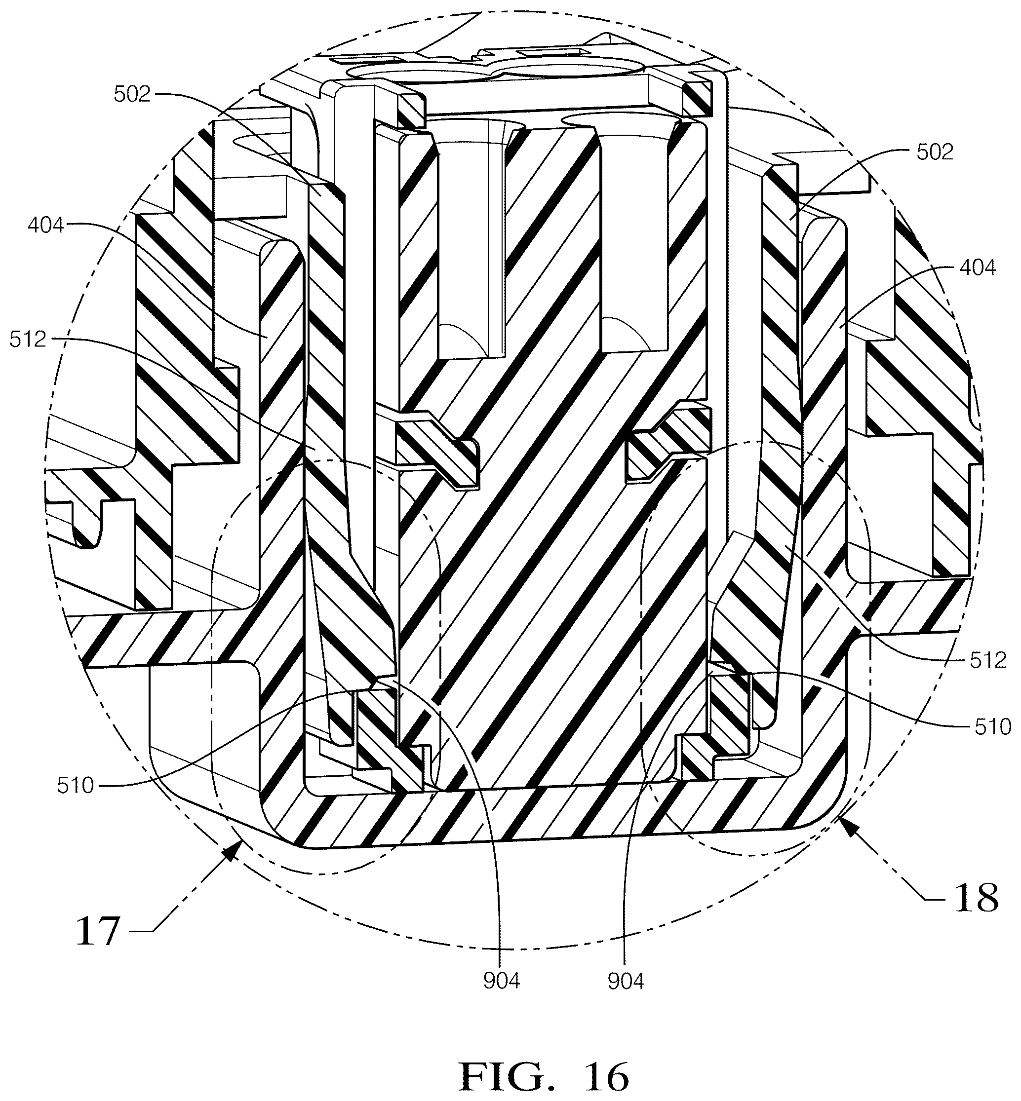 Patent US12308568 Figure 12 – Connector assembly with flexible lock and event driven wedge