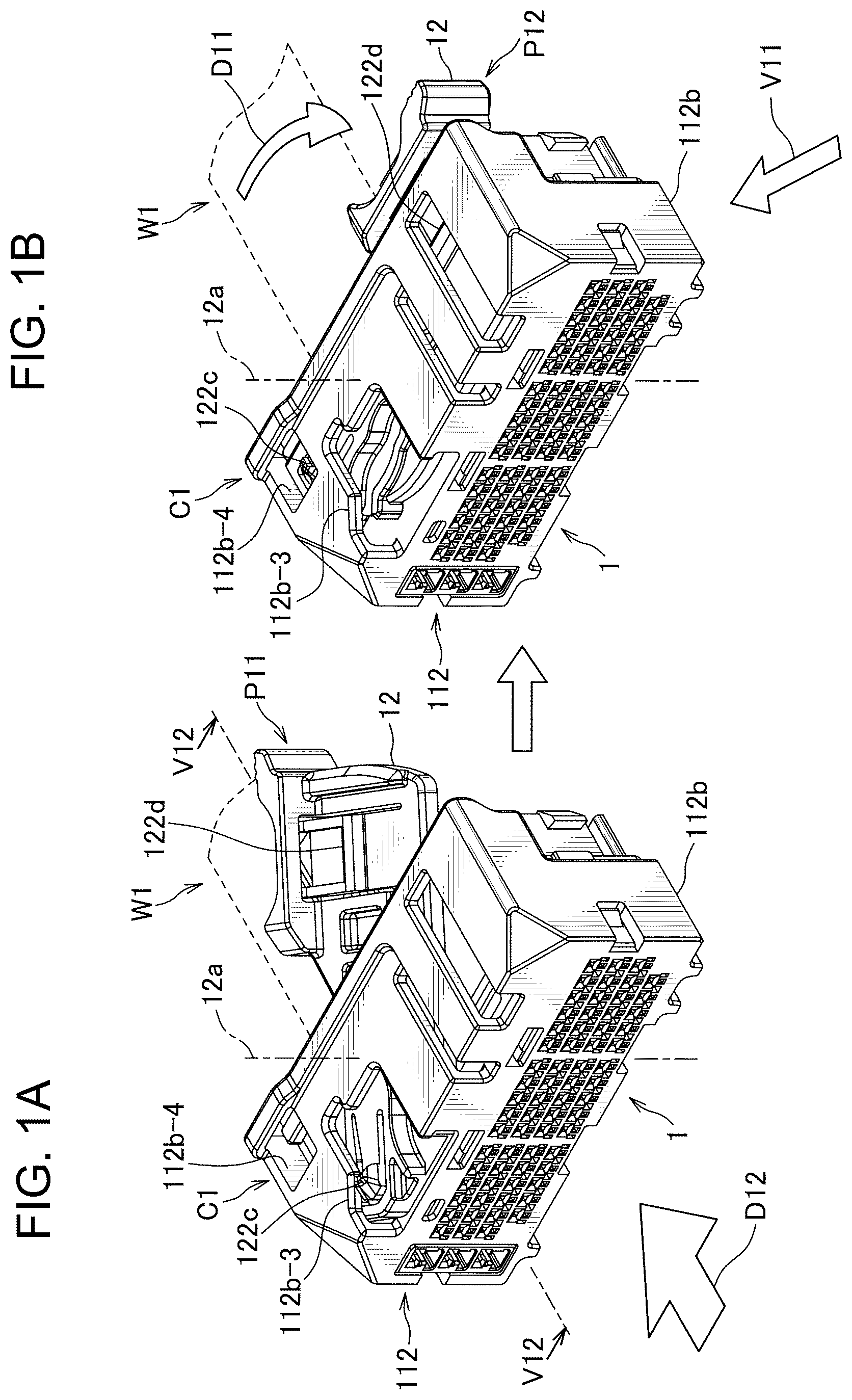 Patent US12308569 — Lever type electrical connector with inner and outer housings — Figure 1