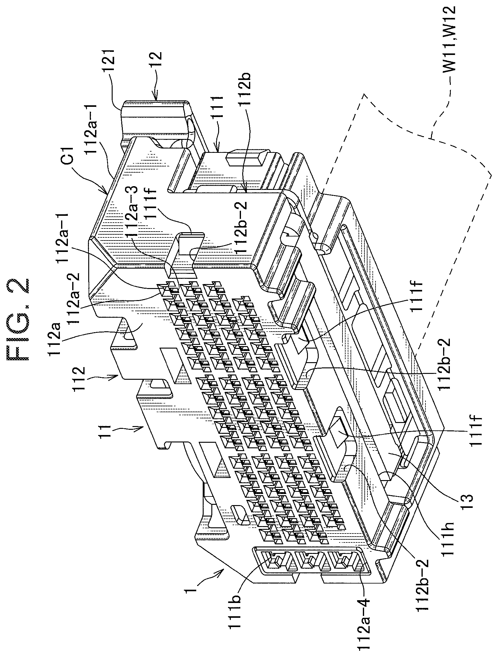 Patent US12308569 Figure 2 – Lever type electrical connector with inner and outer housings