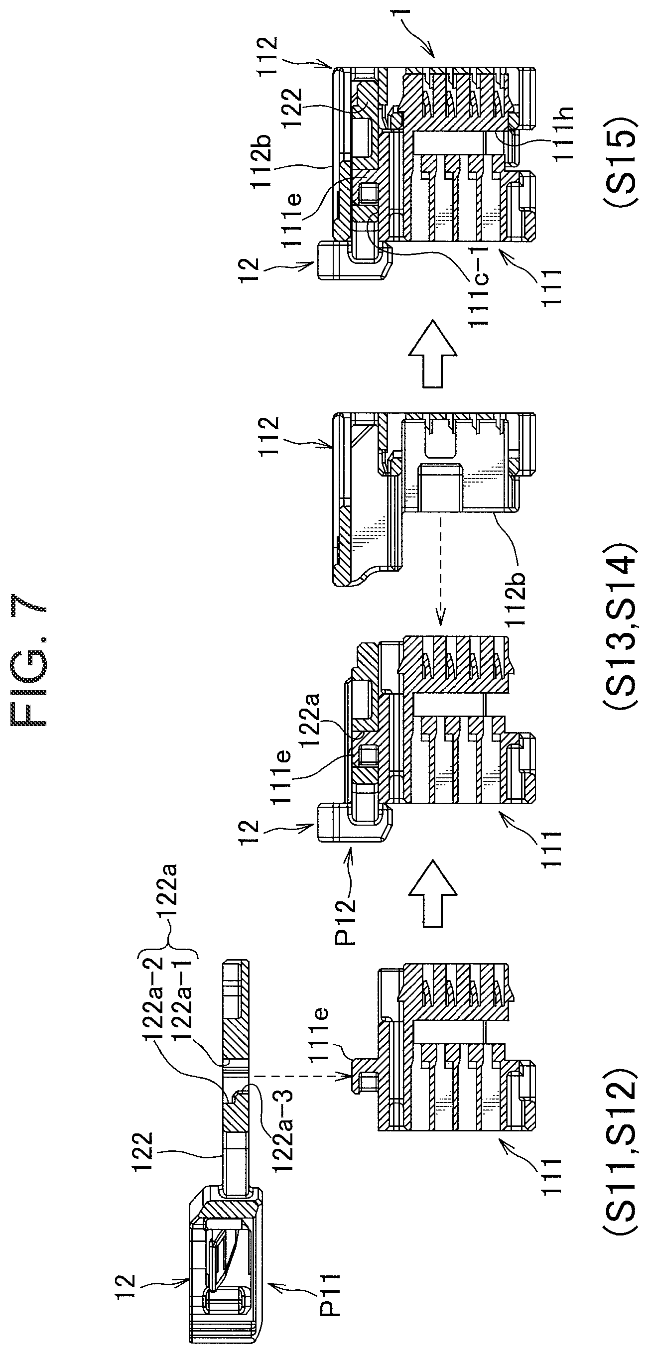 Patent US12308569 Figure 7 – Lever type electrical connector with inner and outer housings