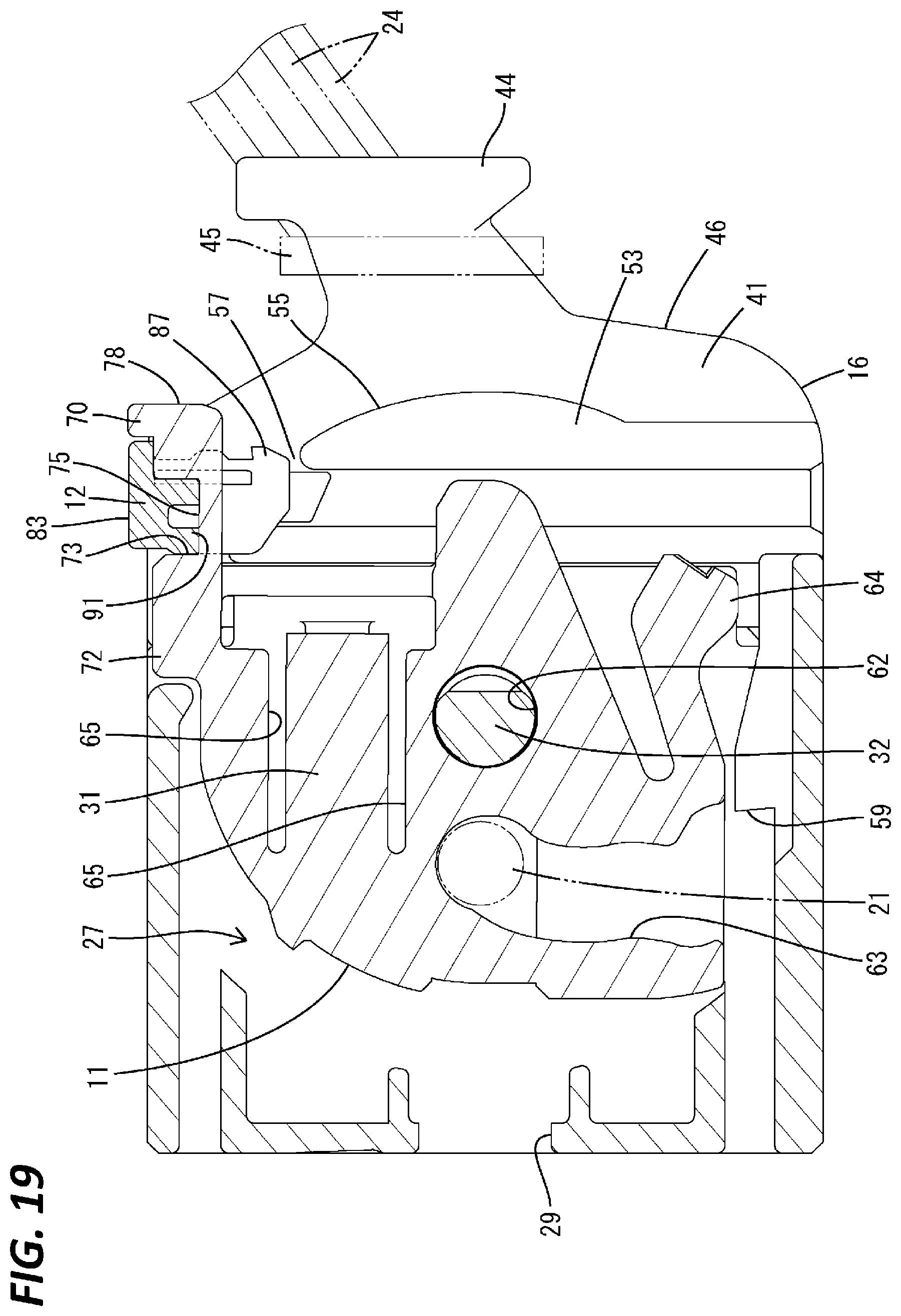 Patent US12308571 Figure 19 – Connector with detecting member