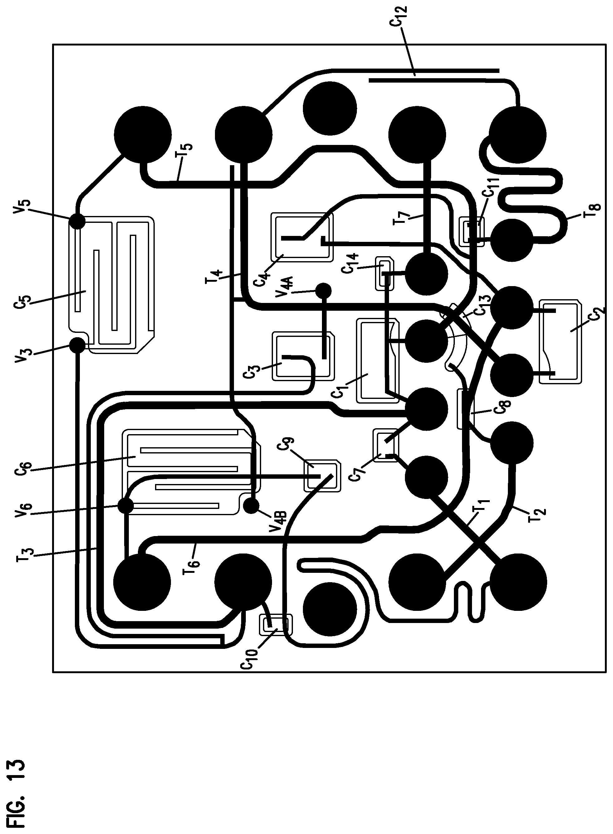 Patent US12308573 Figure 9 – Multistage capacitive crosstalk compensation arrangement