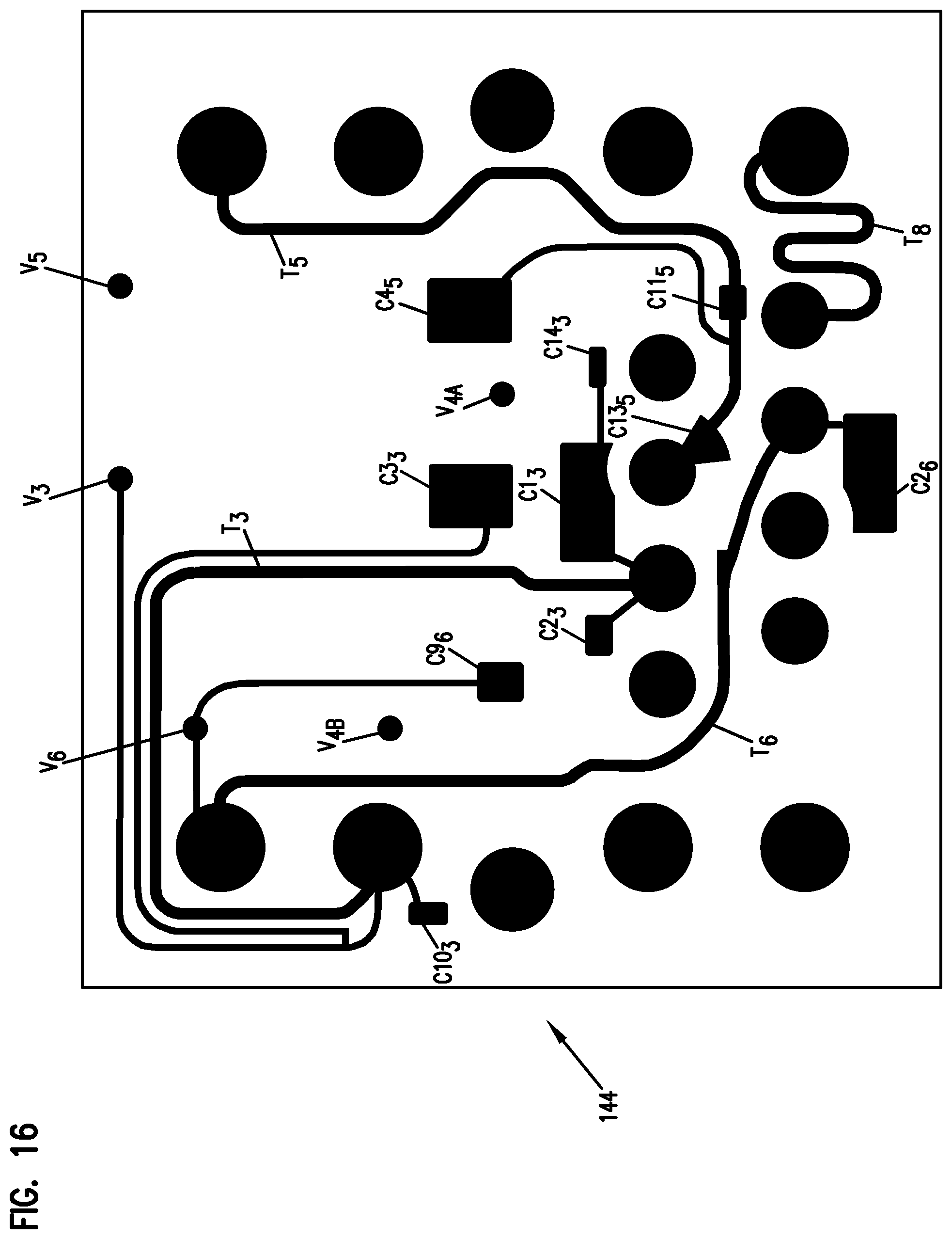 Patent US12308573 Figure 12 – Multistage capacitive crosstalk compensation arrangement