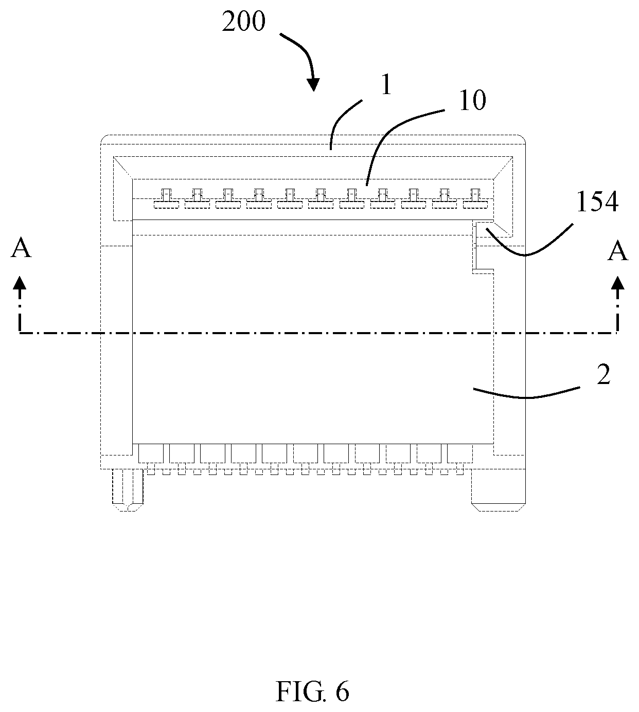 Patent US12308574 Figure 5 – Electrical connector with improved structure for transmitting radio frequency signal