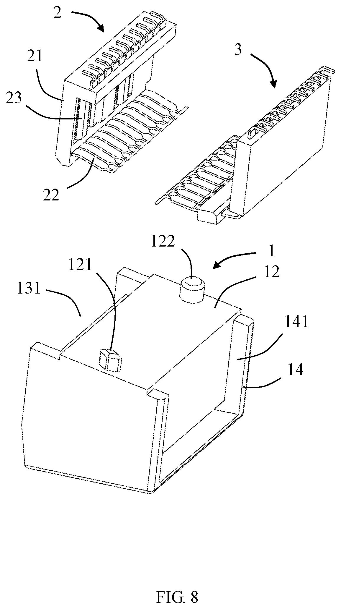 Patent US12308574 Figure 7 – Electrical connector with improved structure for transmitting radio frequency signal