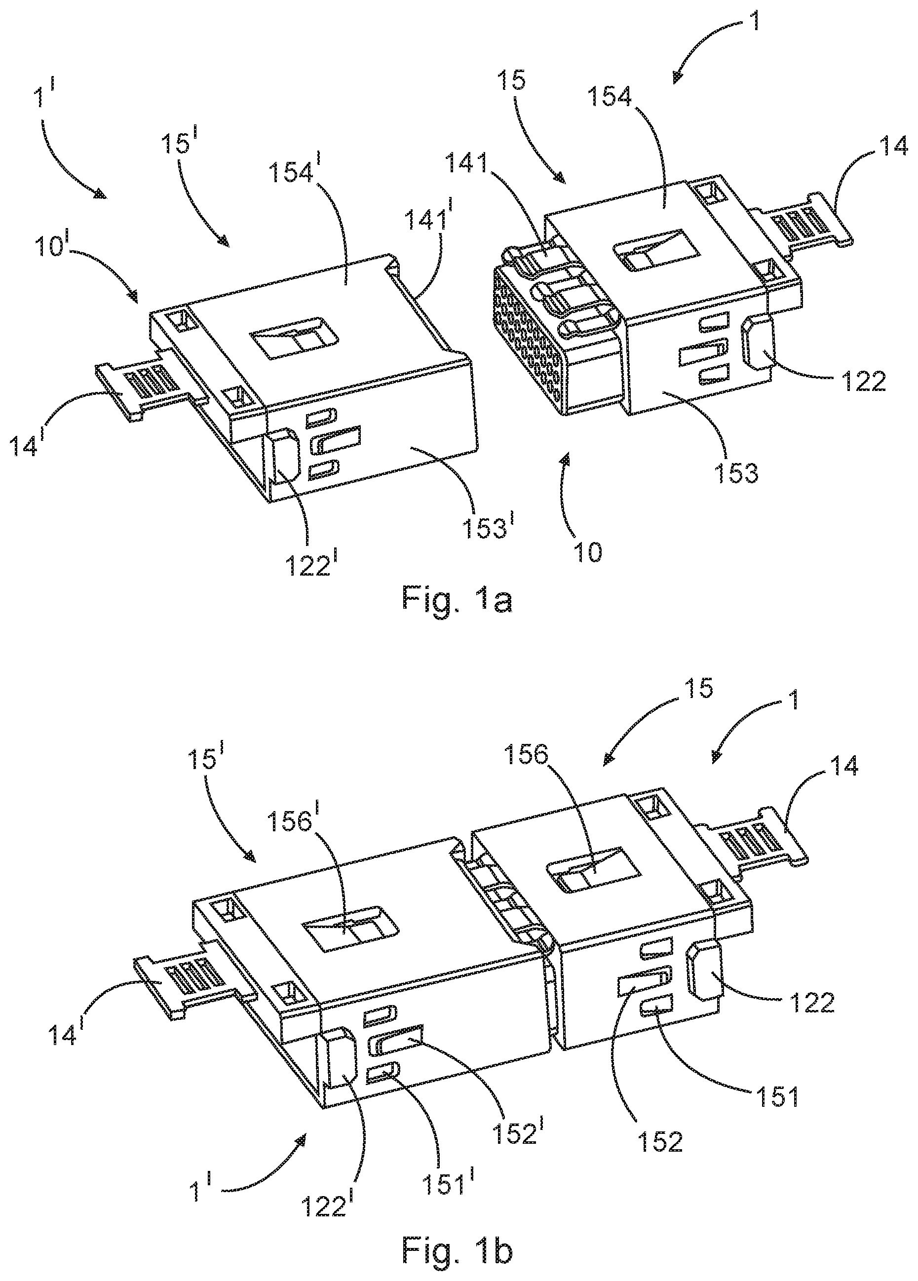 Patent US12308576 Figure 1 – Shielded plug connector module