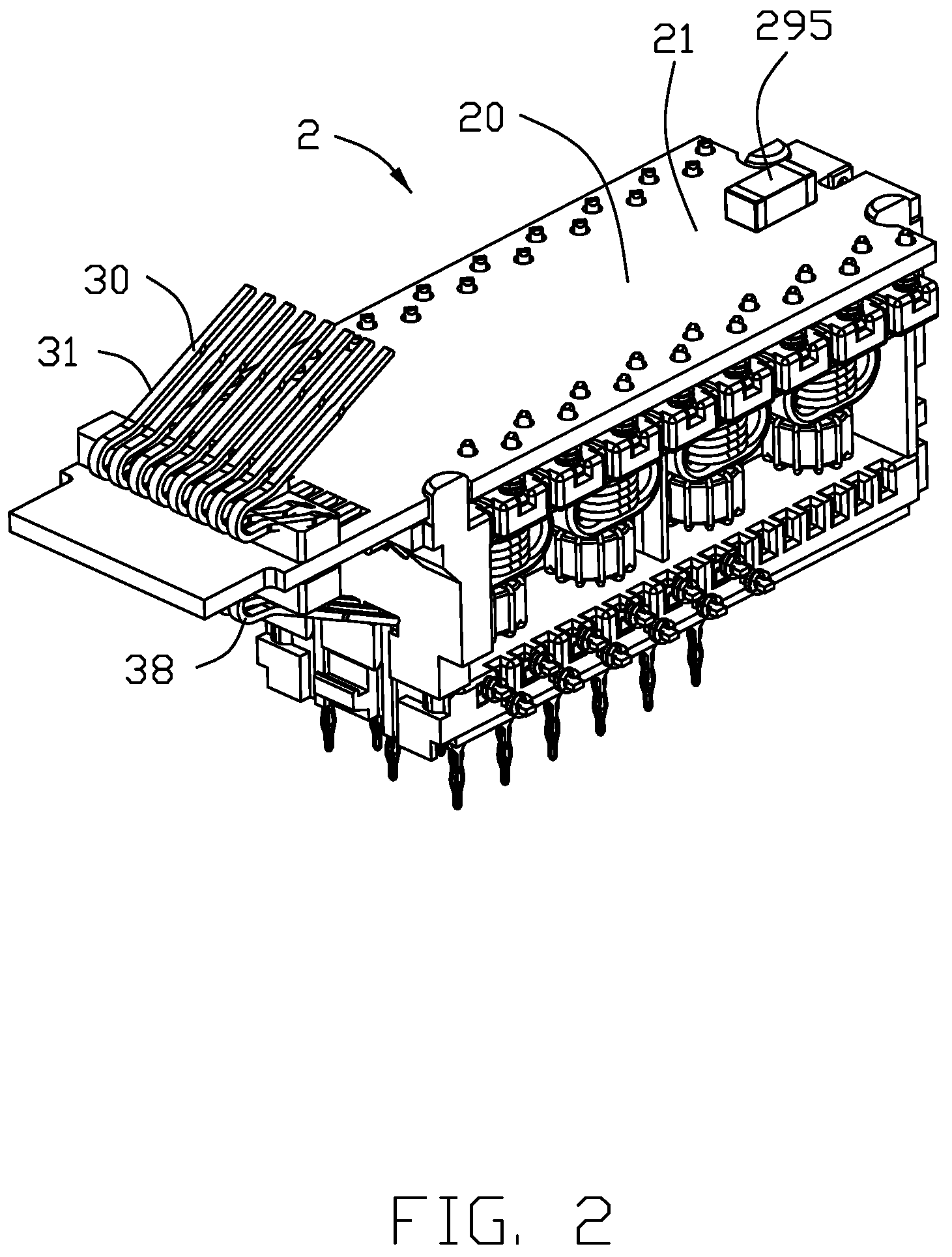 Patent US12308577 Figure 2 – Terminal module and electrical connector including the terminal module
